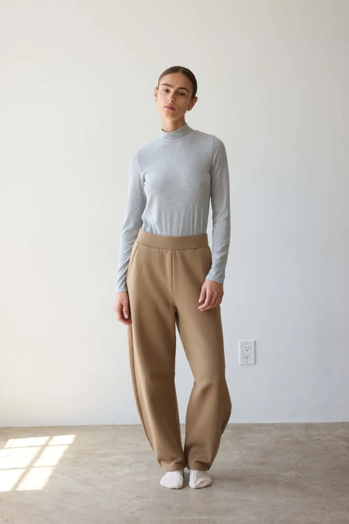 The Mock Neck in Heather Grey sold by Jamie Haller product image thumbnail 4