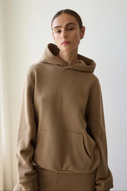 The Pullover Hoodie in Camel sold by Jamie Haller