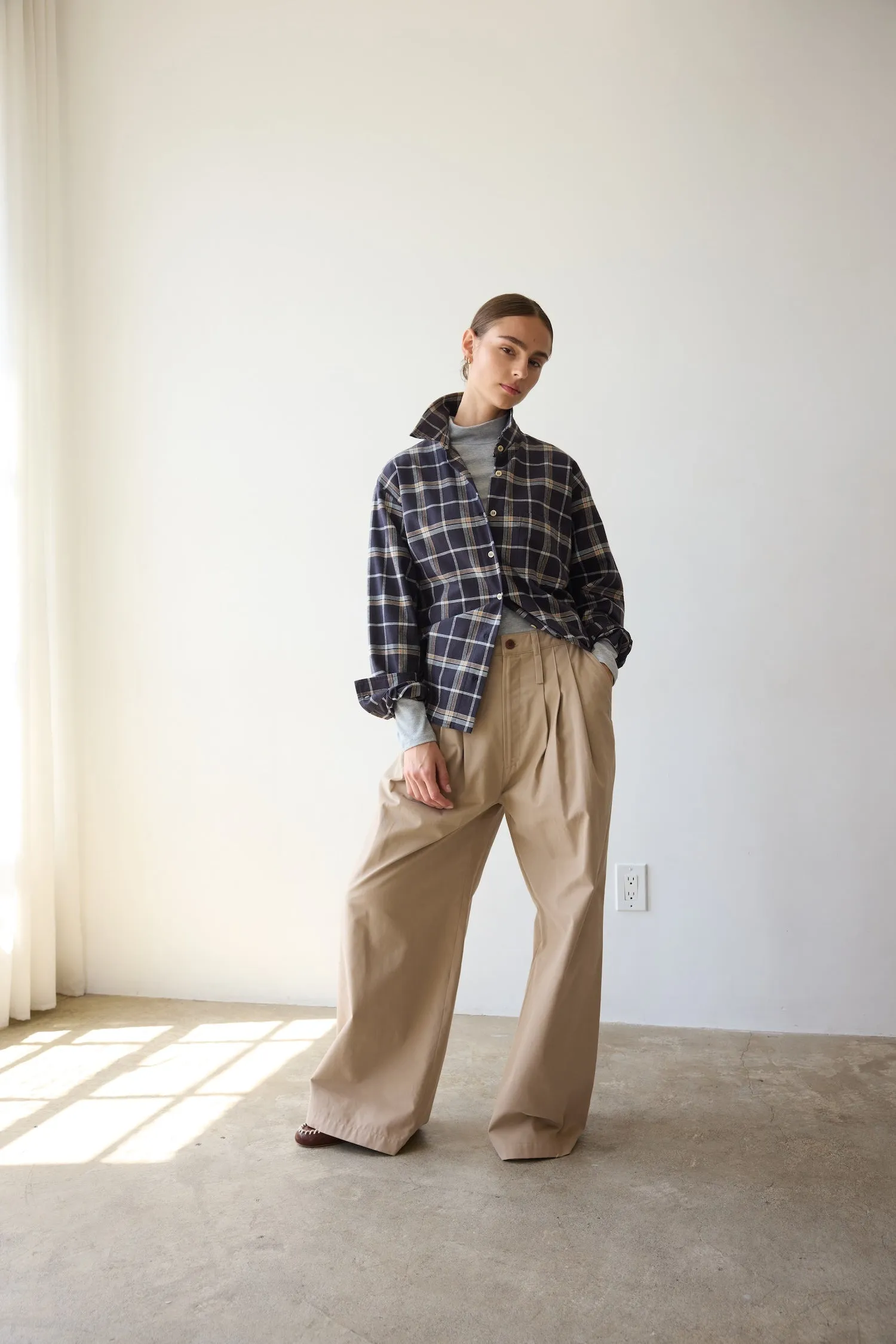 The Weekend Shirt in Charcoal Plaid sold by Jamie Haller product image thumbnail 5