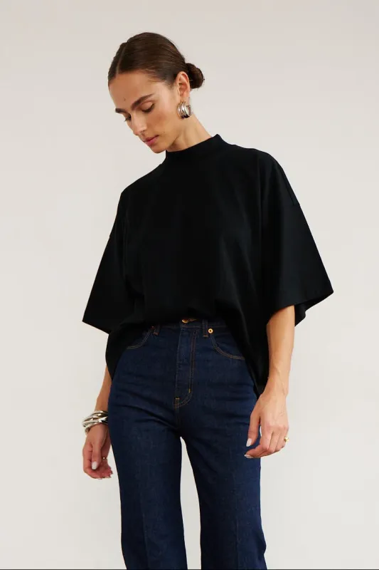 The Pitch Tee in Black sold by Jamie Haller