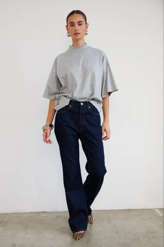 The Pitch Tee in Heather Grey sold by Jamie Haller