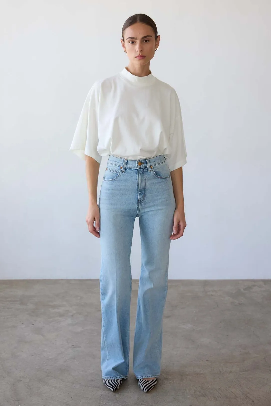 The Pitch Tee in Natural White sold by Jamie Haller