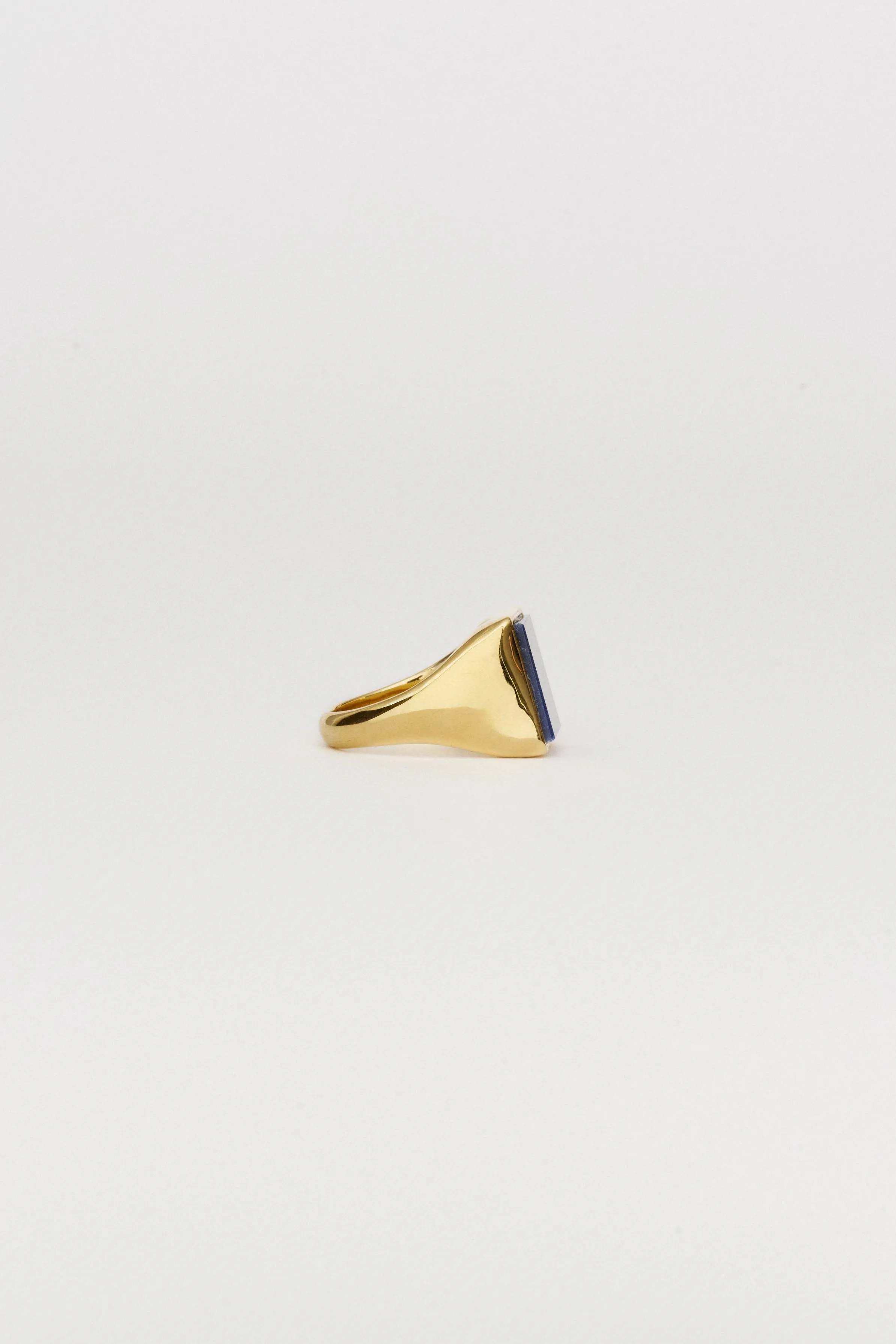 The Nina Flat Signet Ring in Blue Aventurine sold by Jamie Haller product image thumbnail 5