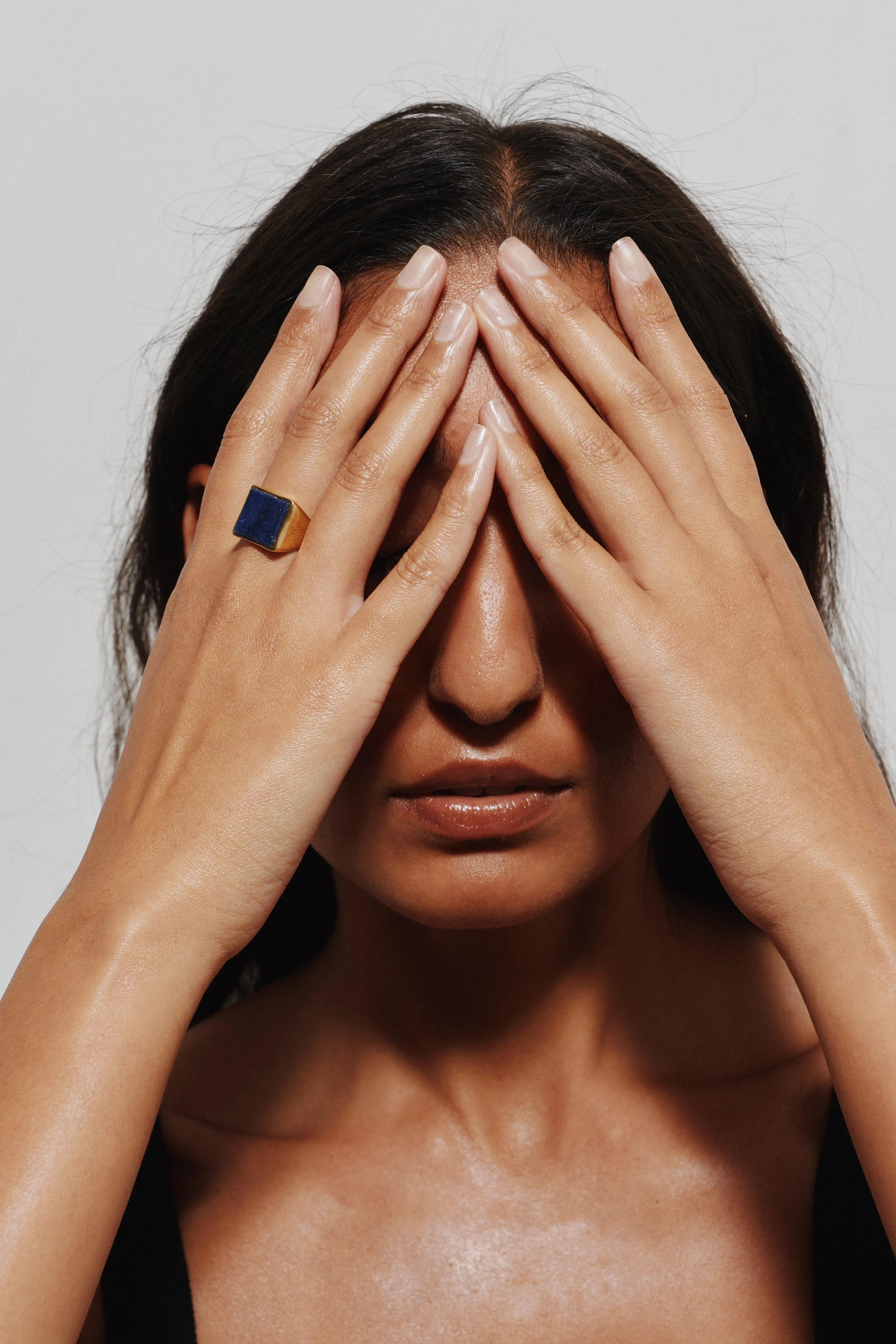 The Nina Flat Signet Ring in Blue Aventurine sold by Jamie Haller product image thumbnail 2