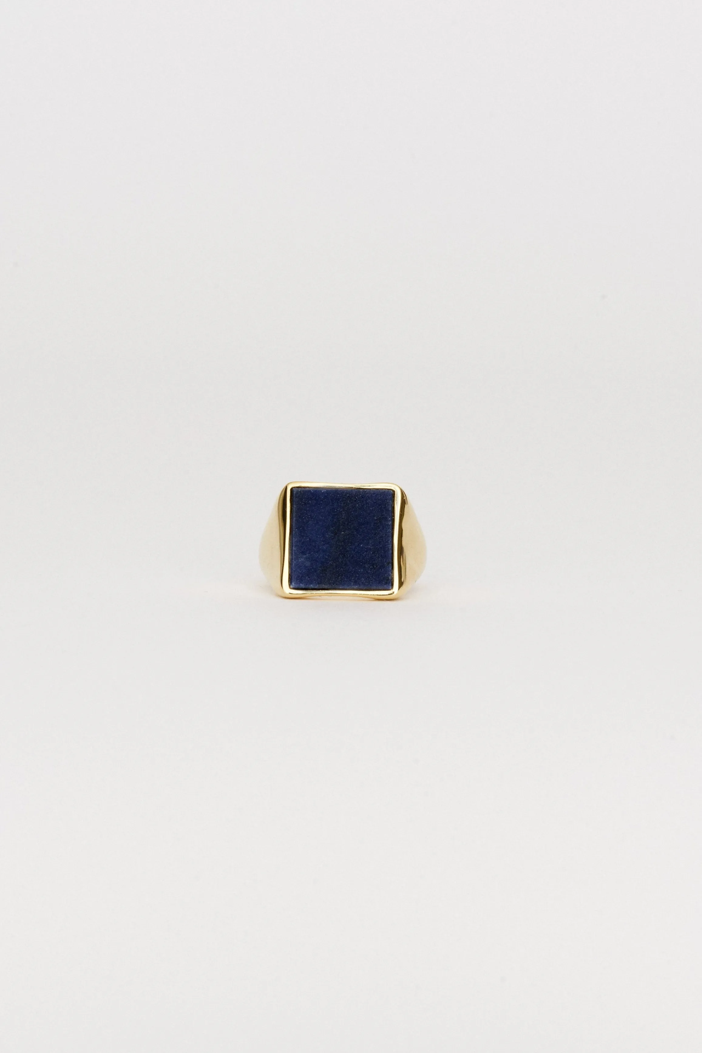 The Nina Flat Signet Ring in Blue Aventurine sold by Jamie Haller