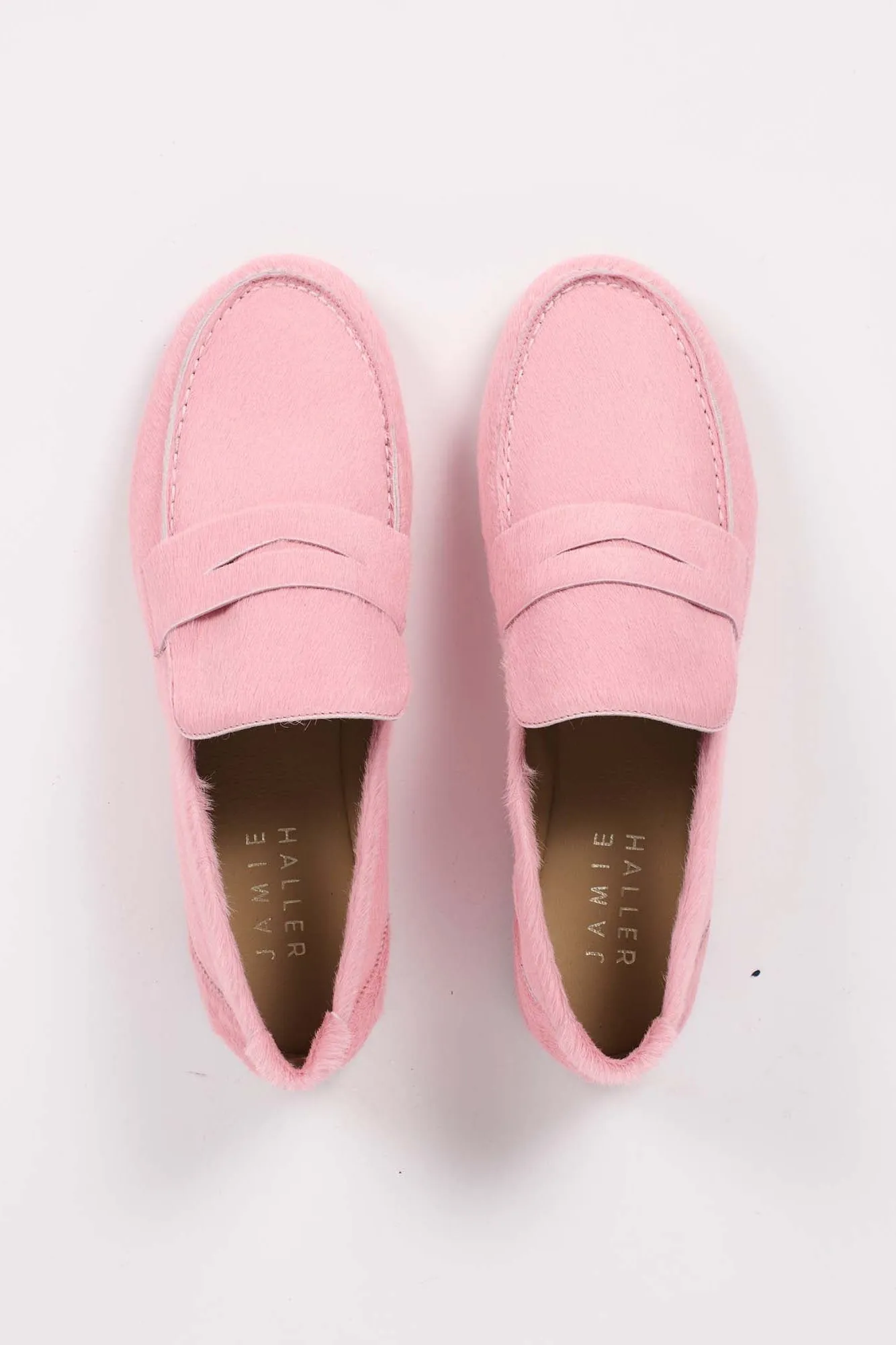 The Penny Loafer in Ponyhair Pink sold by Jamie Haller