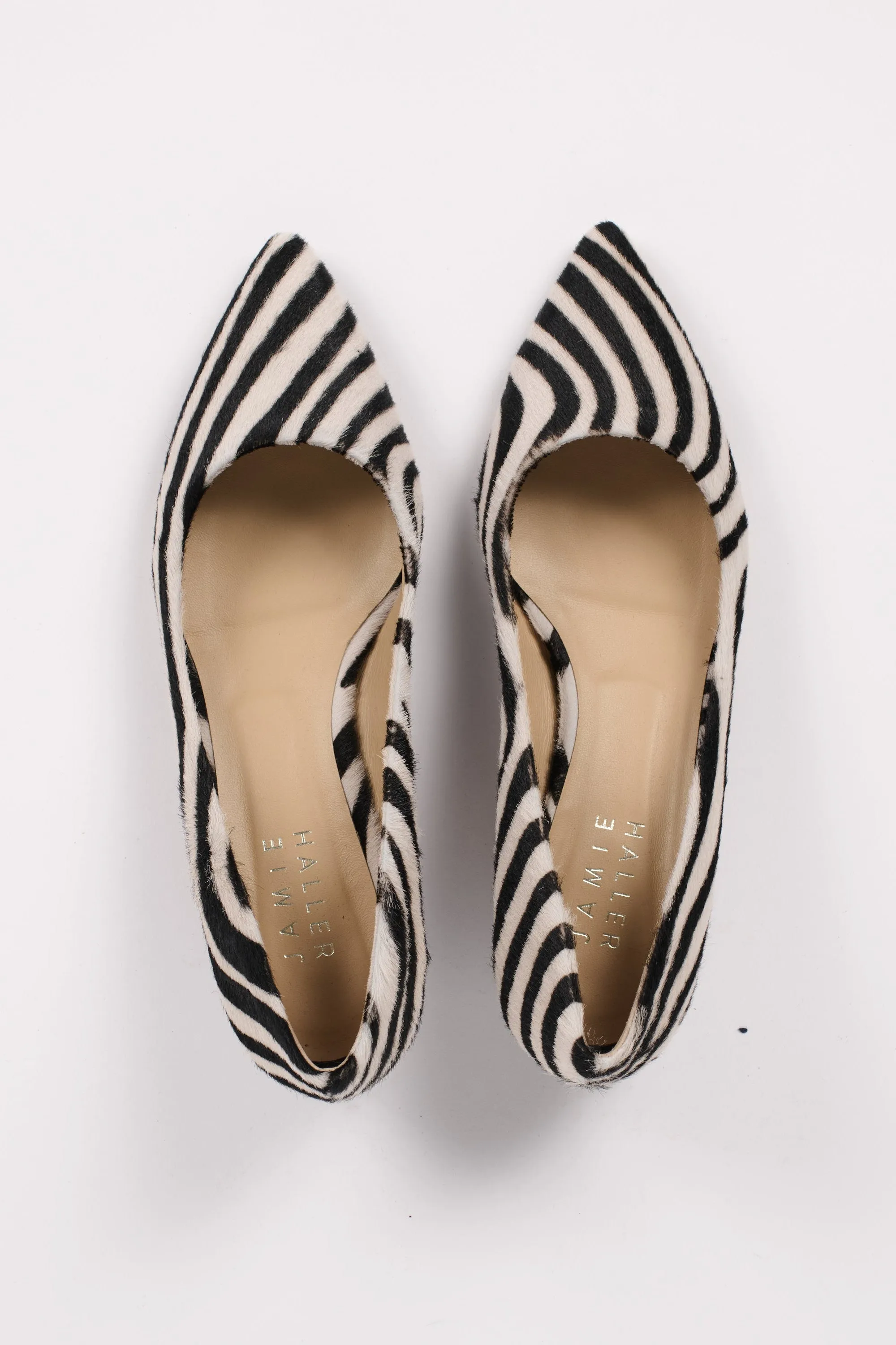 The Kitty Point in Ponyhair Zebra sold by Jamie Haller