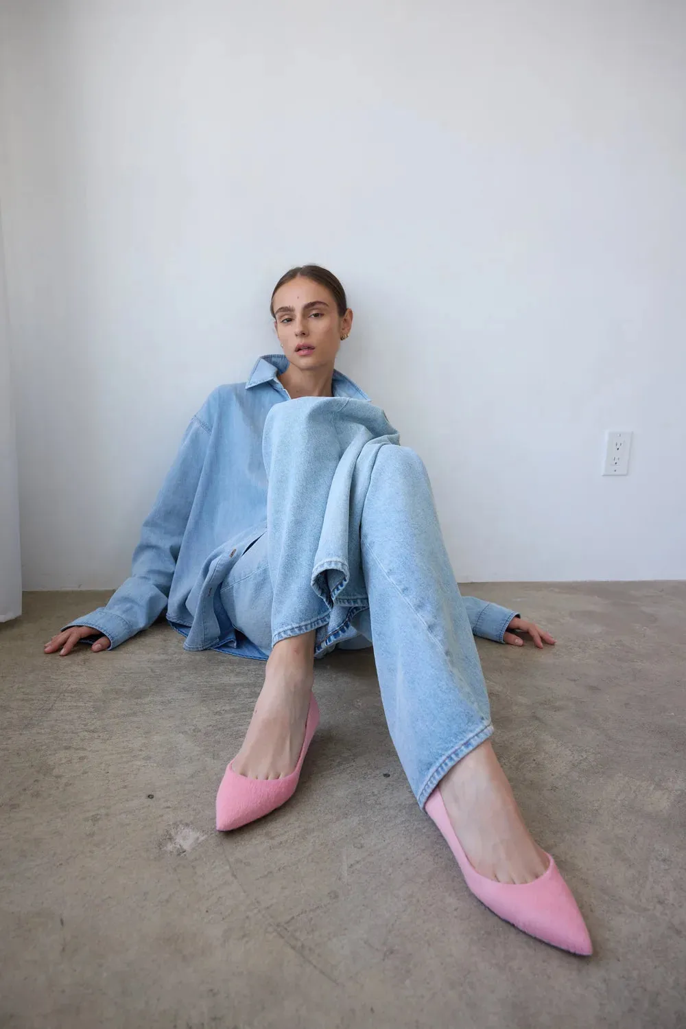 The Kitty Point Heel in Ponyhair Pink sold by Jamie Haller product image thumbnail 3