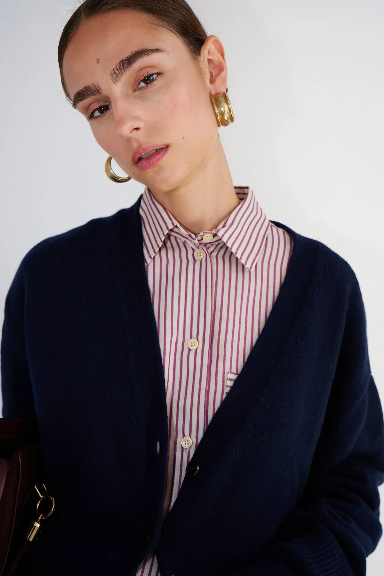 The Welt Pocket Cashmere Cardigan in Navy sold by Jamie Haller product image thumbnail 3