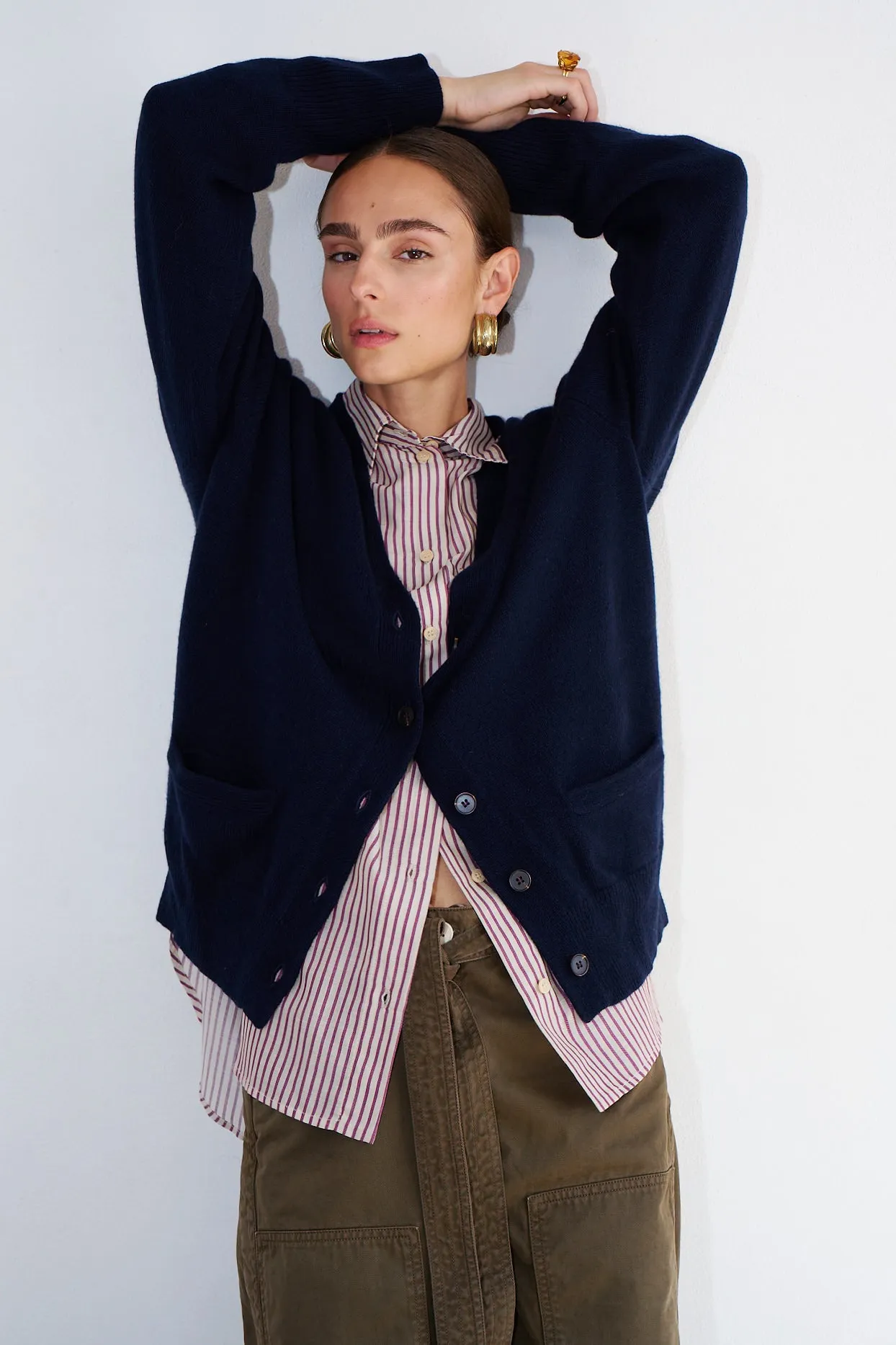 The Welt Pocket Cashmere Cardigan in Navy sold by Jamie Haller product image thumbnail 5