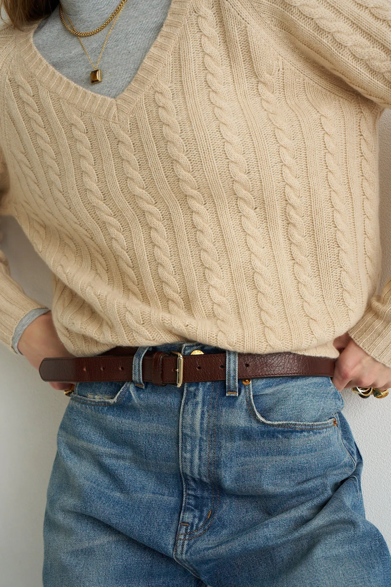 The Cable V Fave in Creme sold by Jamie Haller product image thumbnail 2
