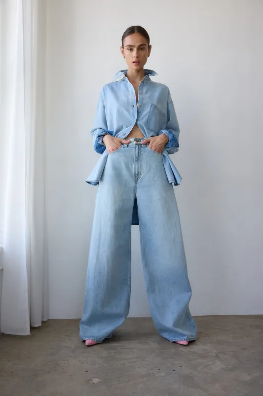 The Baggy Jean in Ice Indigo sold by Jamie Haller