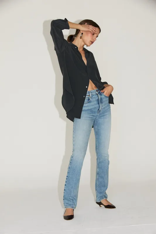The Slim Stovepipe Jean in Spring Indigo made by Jamie Haller