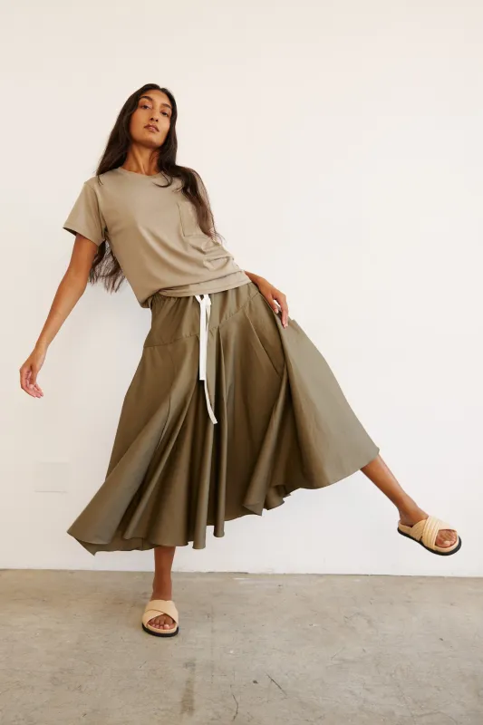 The Italian Summer Skirt in Taupe made by Jamie Haller