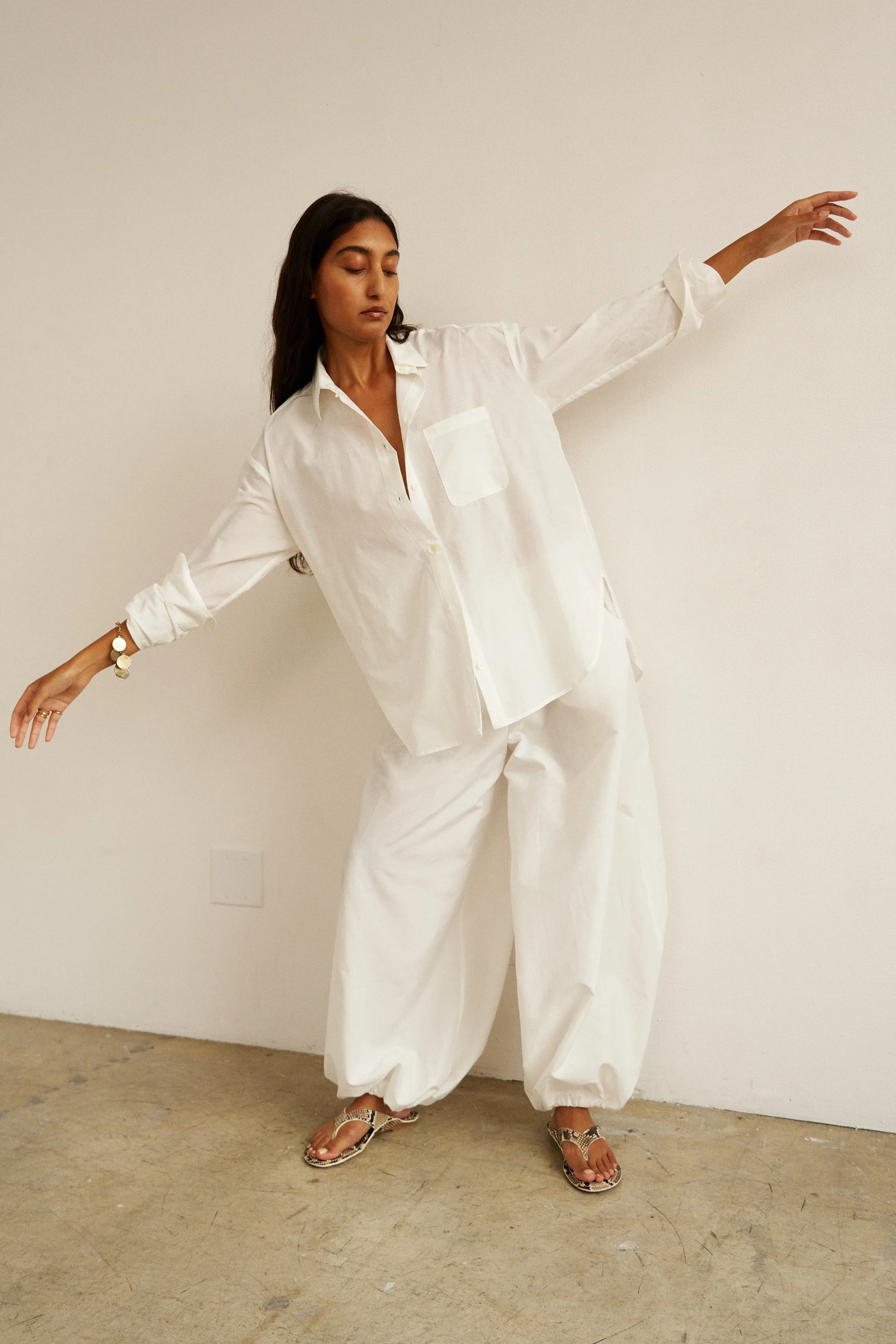 The Balloon Pant in White sold by Jamie Haller