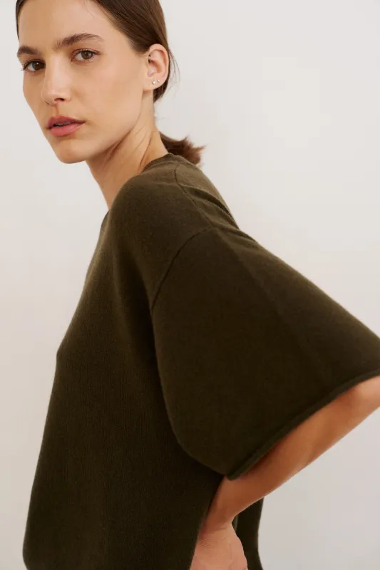 The Cashmere Tee in Loden made by Jamie Haller