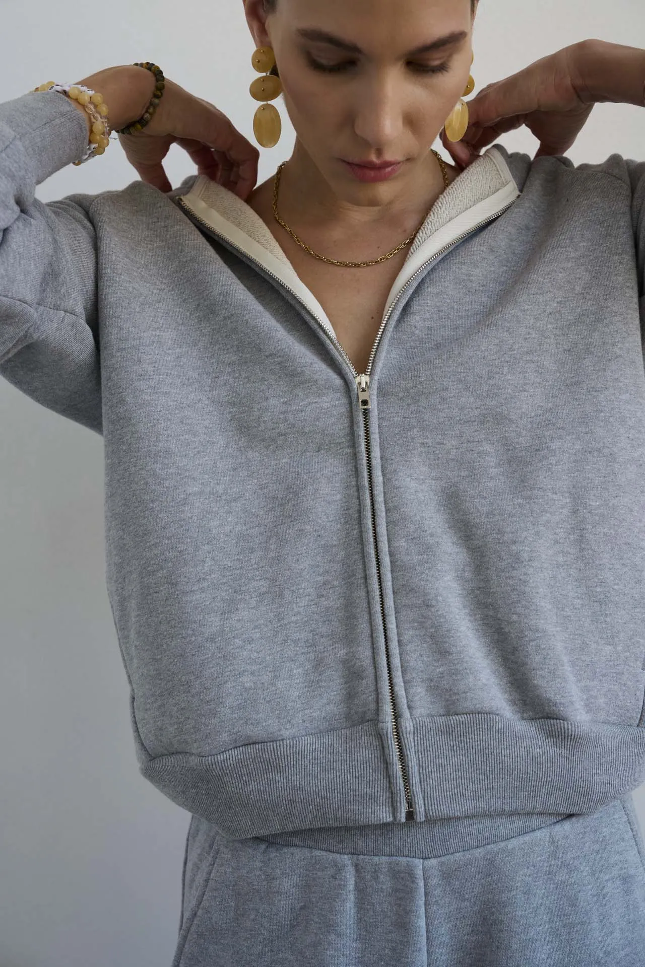 The Bird Hoodie in Heather Grey sold by Jamie Haller product image thumbnail 5
