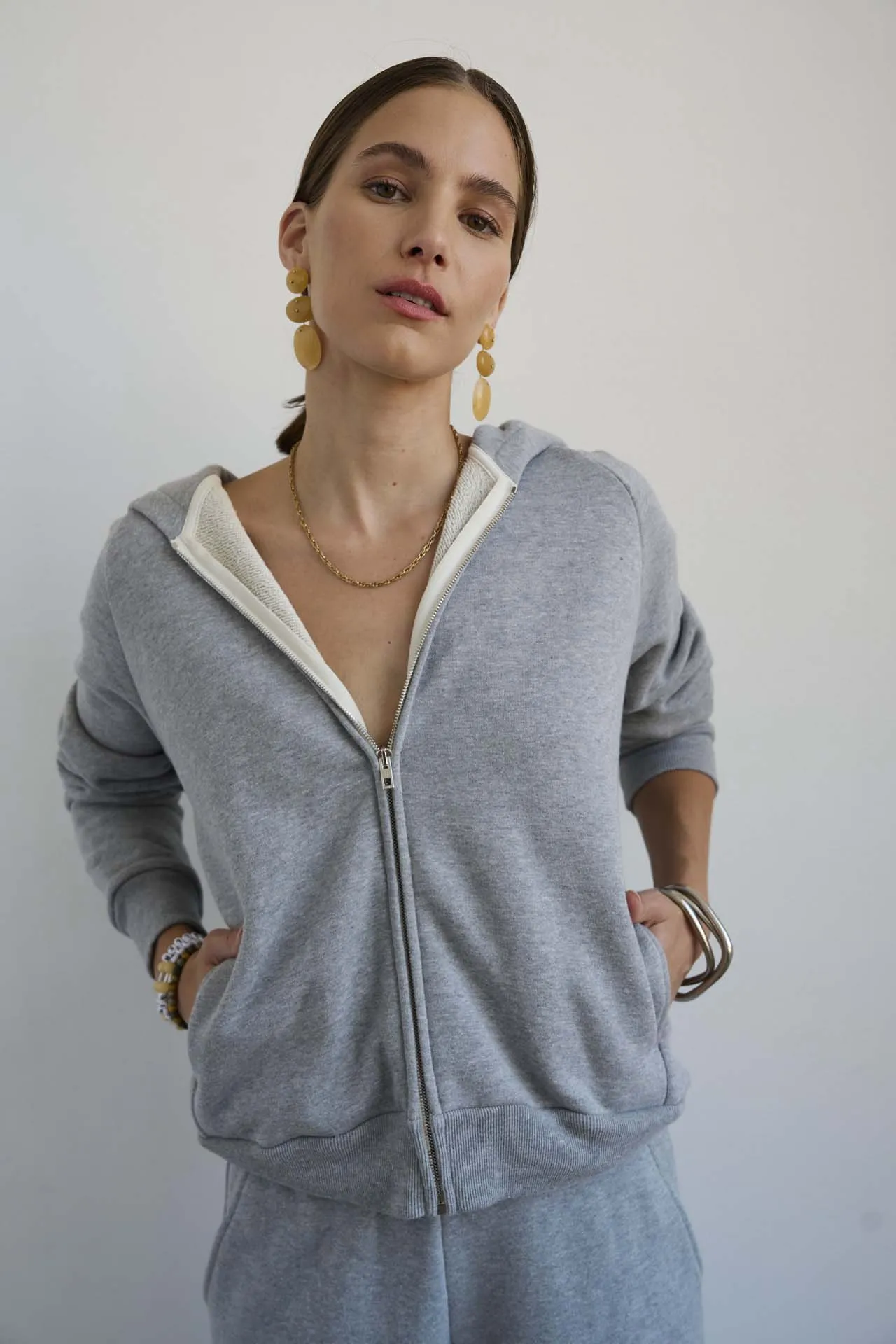 The Bird Hoodie in Heather Grey sold by Jamie Haller product image thumbnail 2