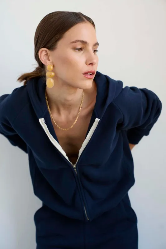 The Bird Hoodie in Navy made by Jamie Haller