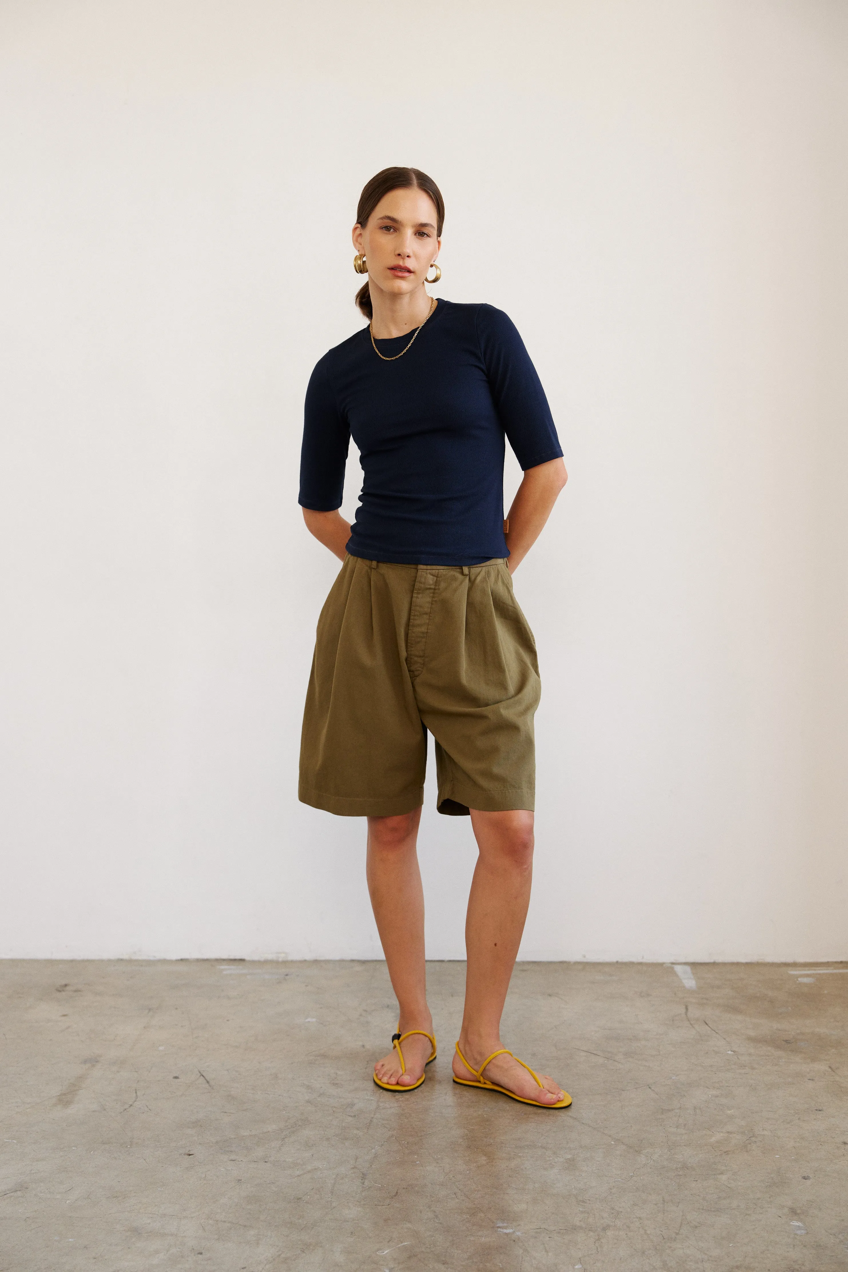 The Rib Elbow Crew in Navy sold by Jamie Haller product image thumbnail 3