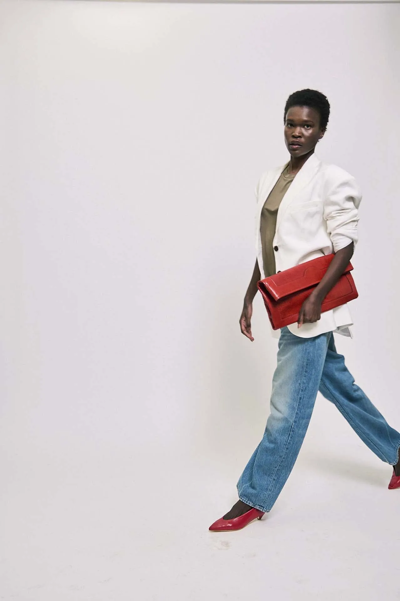 The Document Clutch in Red Snake sold by Jamie Haller product image thumbnail 2