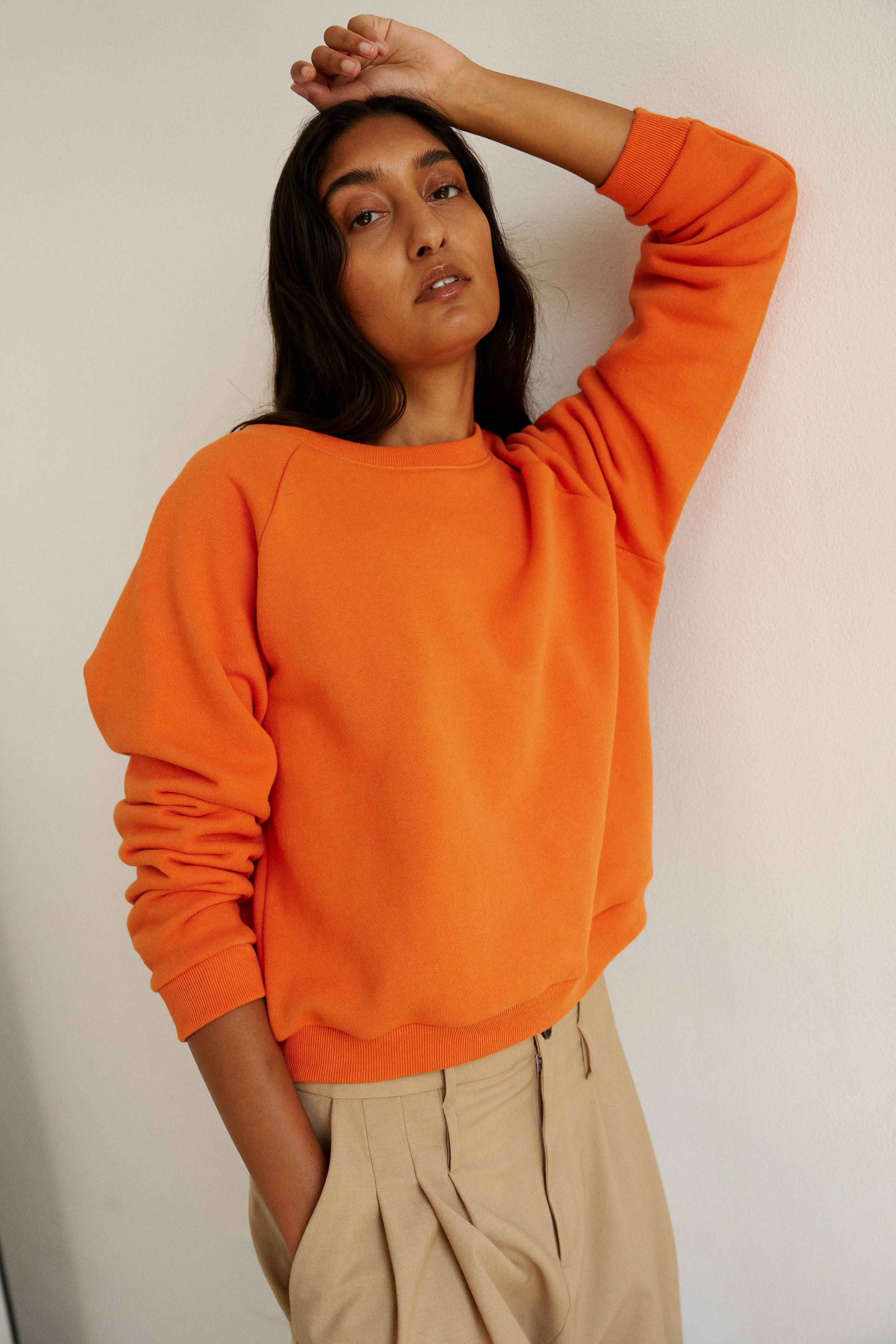 The Daily Sweatshirt in Orange sold by Jamie Haller