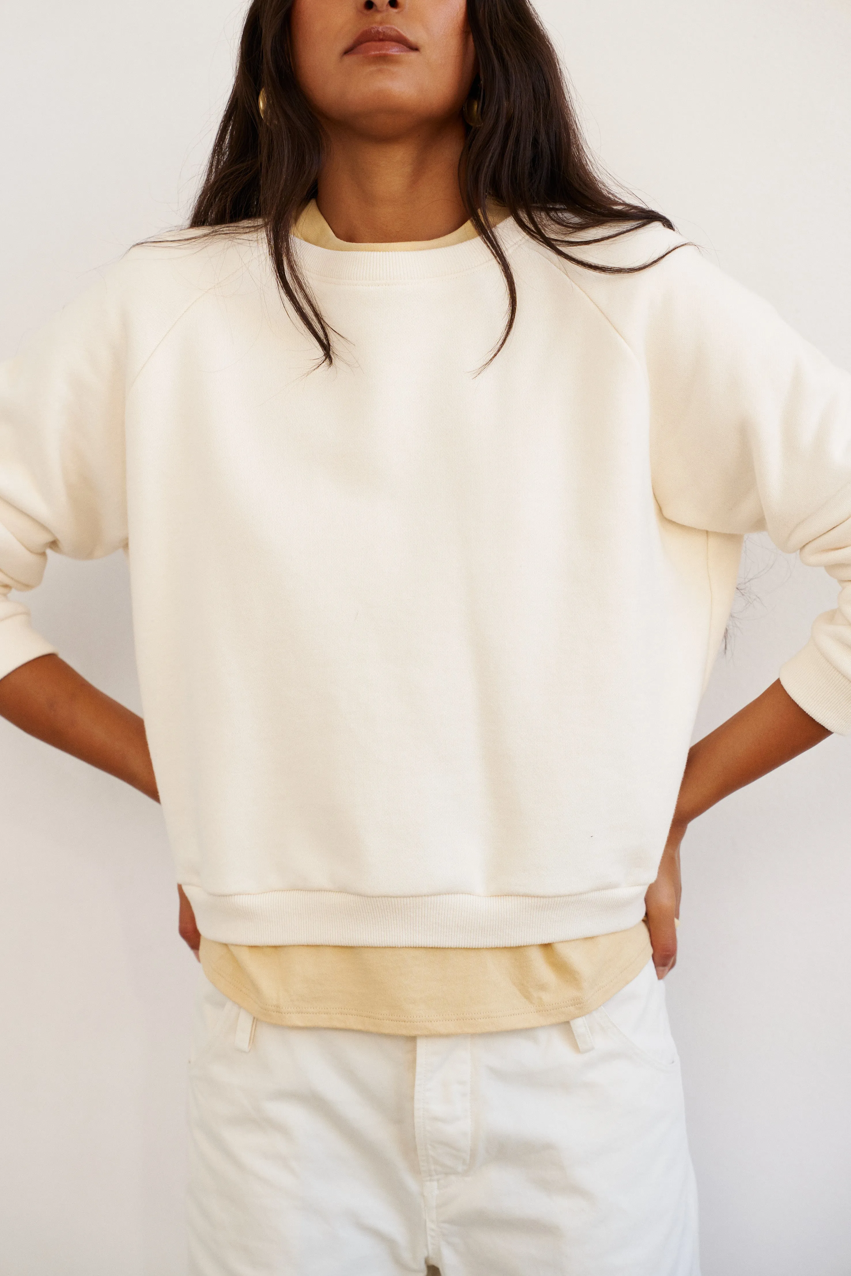 The Daily Sweatshirt in Ecru sold by Jamie Haller