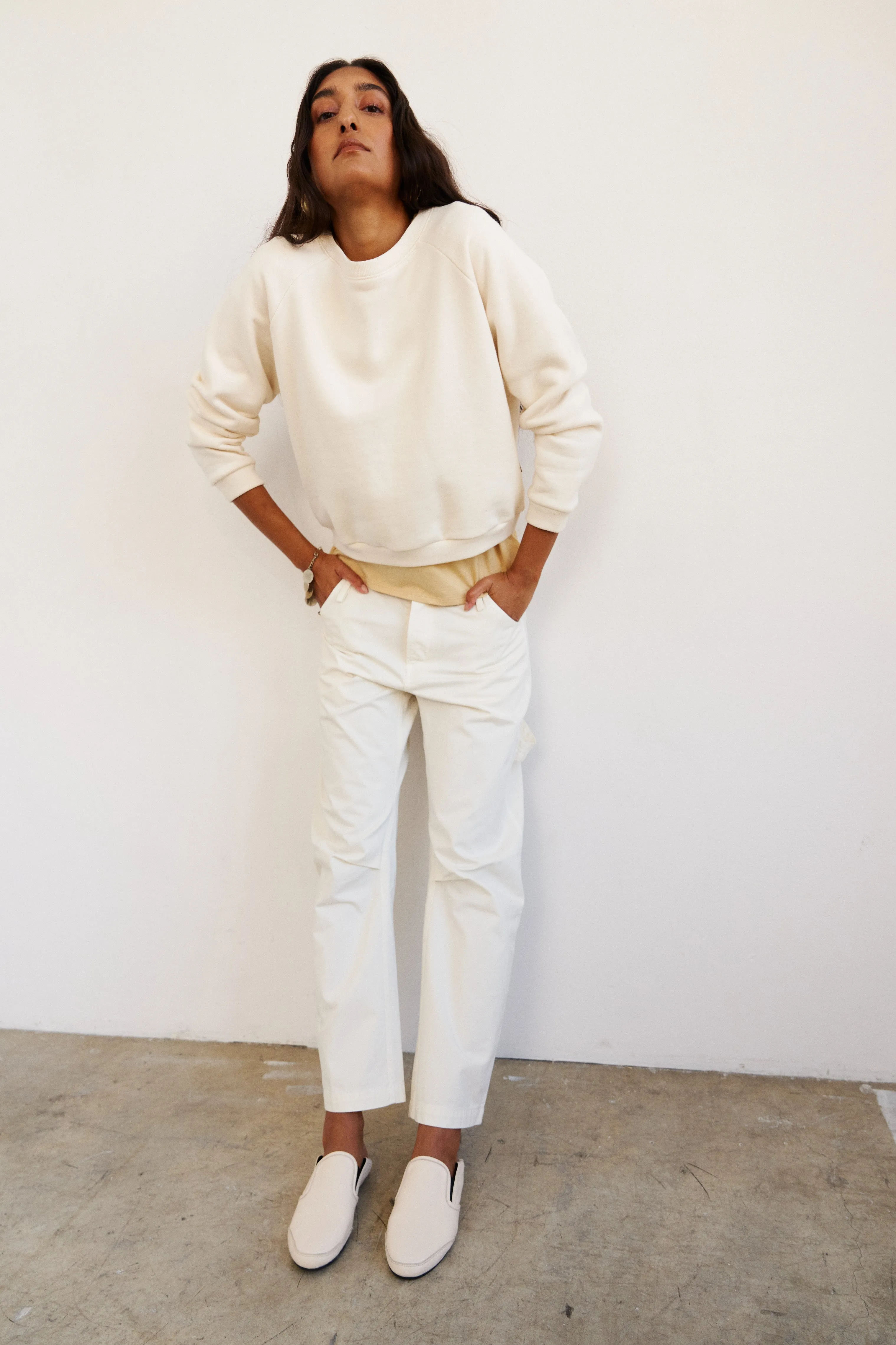 The Daily Sweatshirt in Ecru sold by Jamie Haller product image thumbnail 2