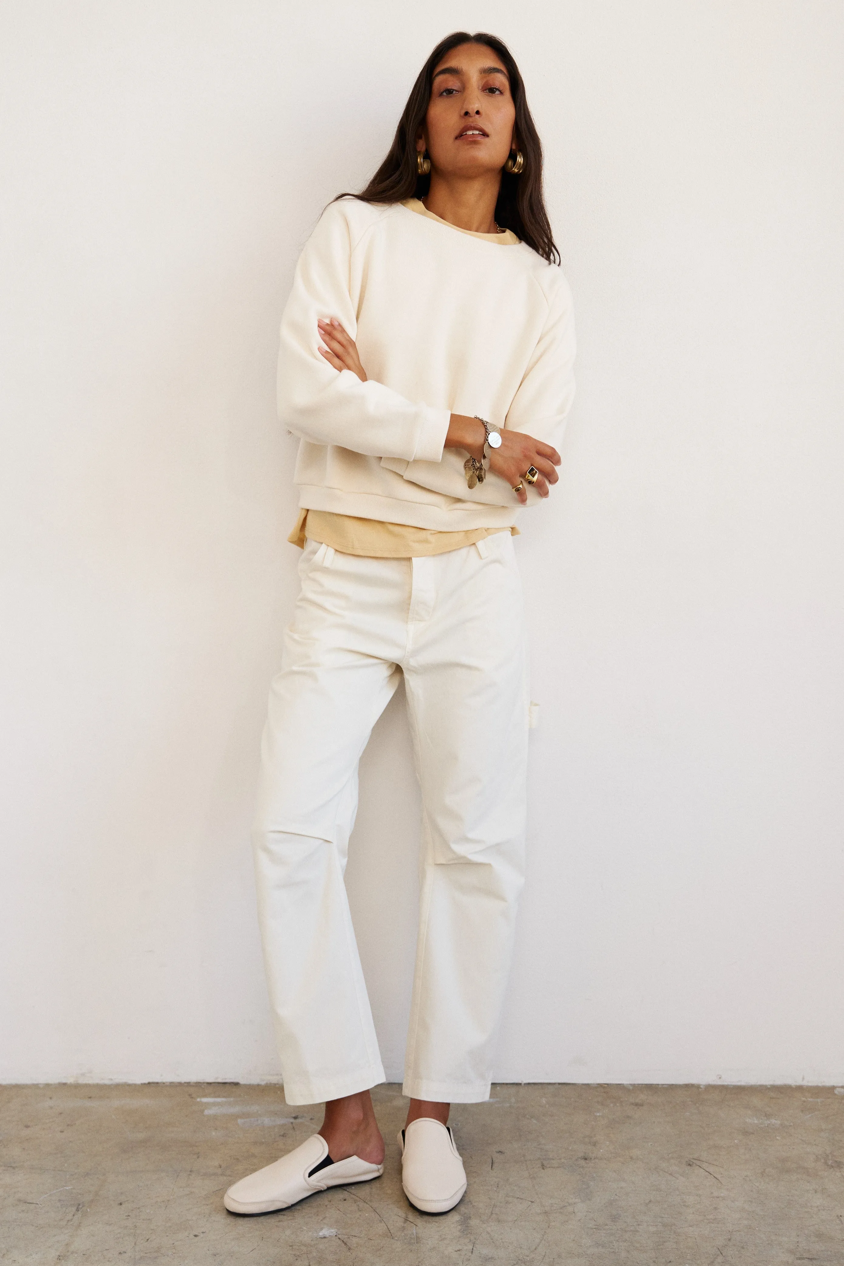 The Daily Sweatshirt in Ecru sold by Jamie Haller product image thumbnail 4