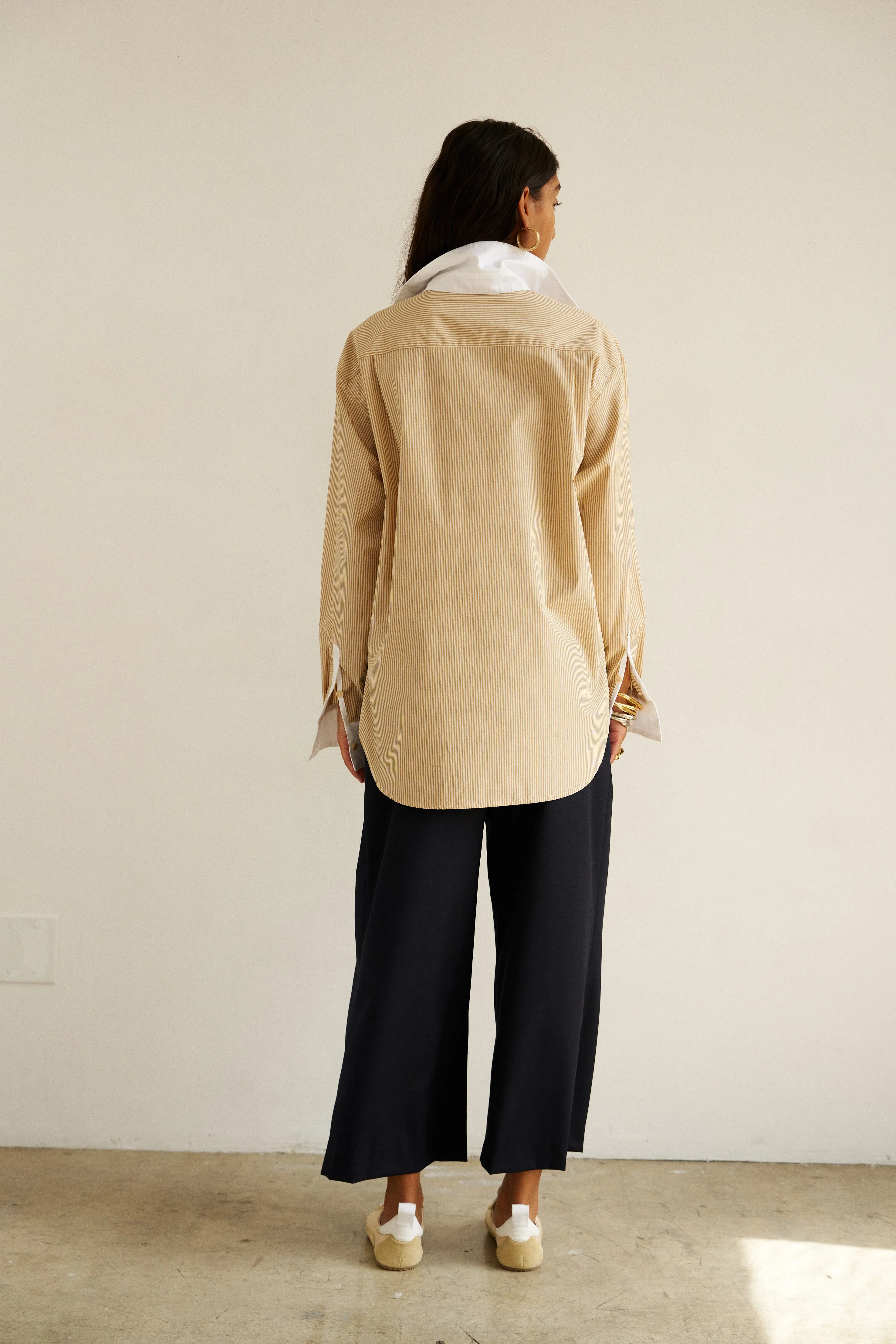 The Tipped Weekend Shirt in Honey Stripe sold by Jamie Haller product image thumbnail 5
