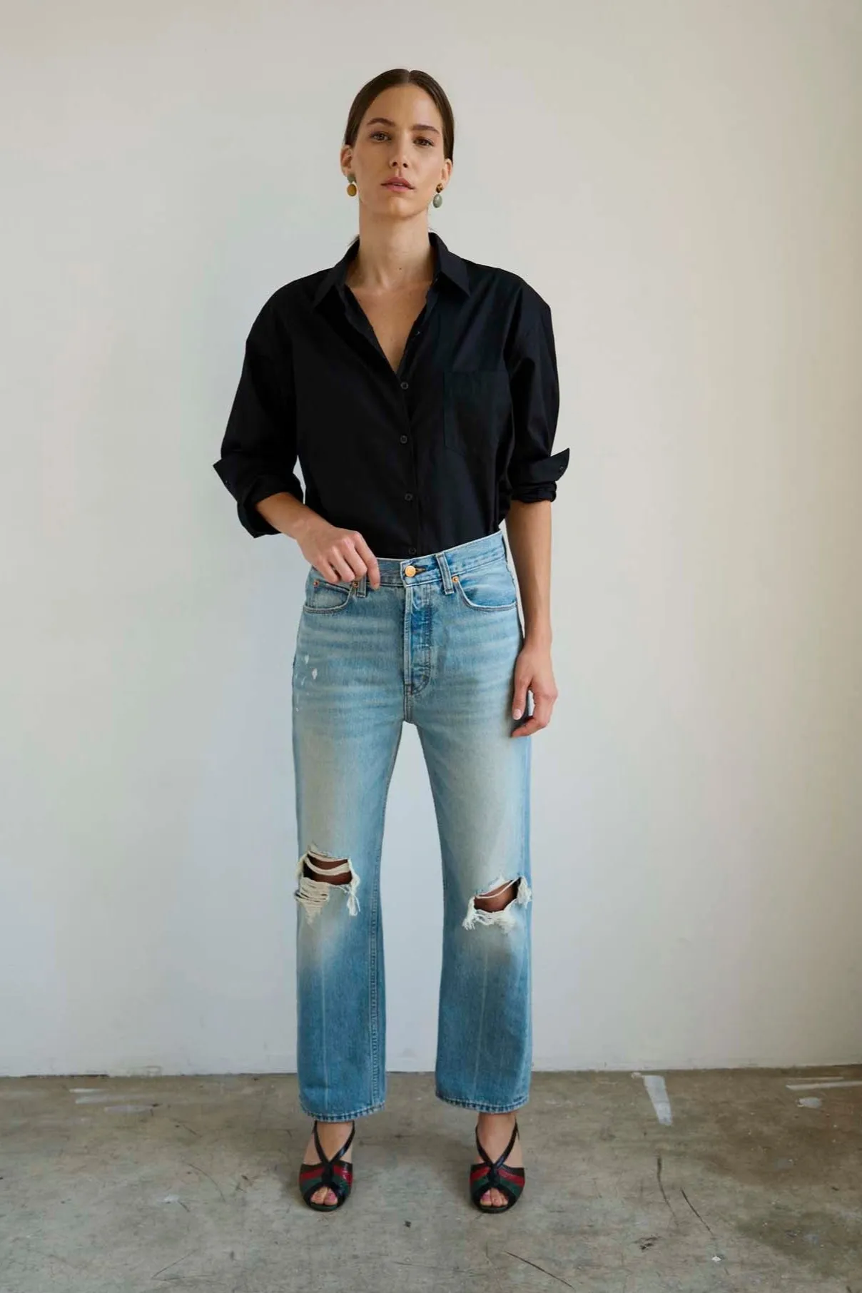 The Slouch in Merced Indigo sold by Jamie Haller