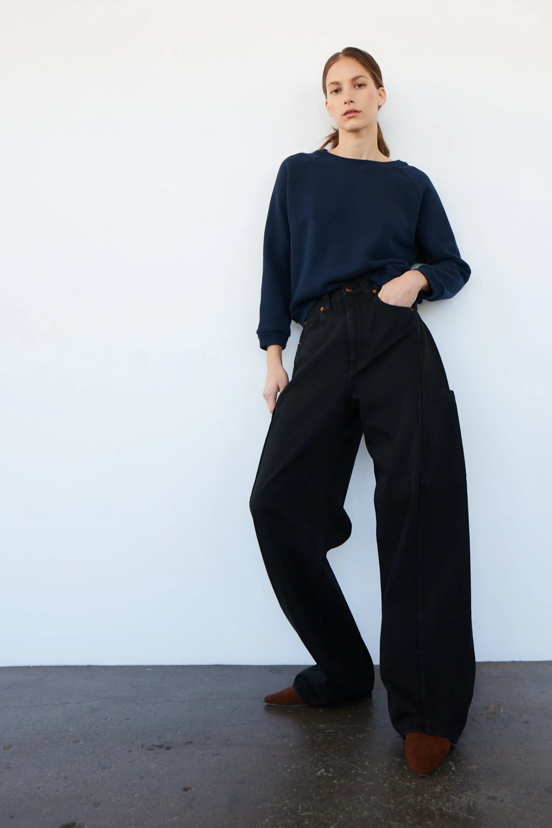 The Daily Sweatshirt in Navy sold by Jamie Haller product image thumbnail 2