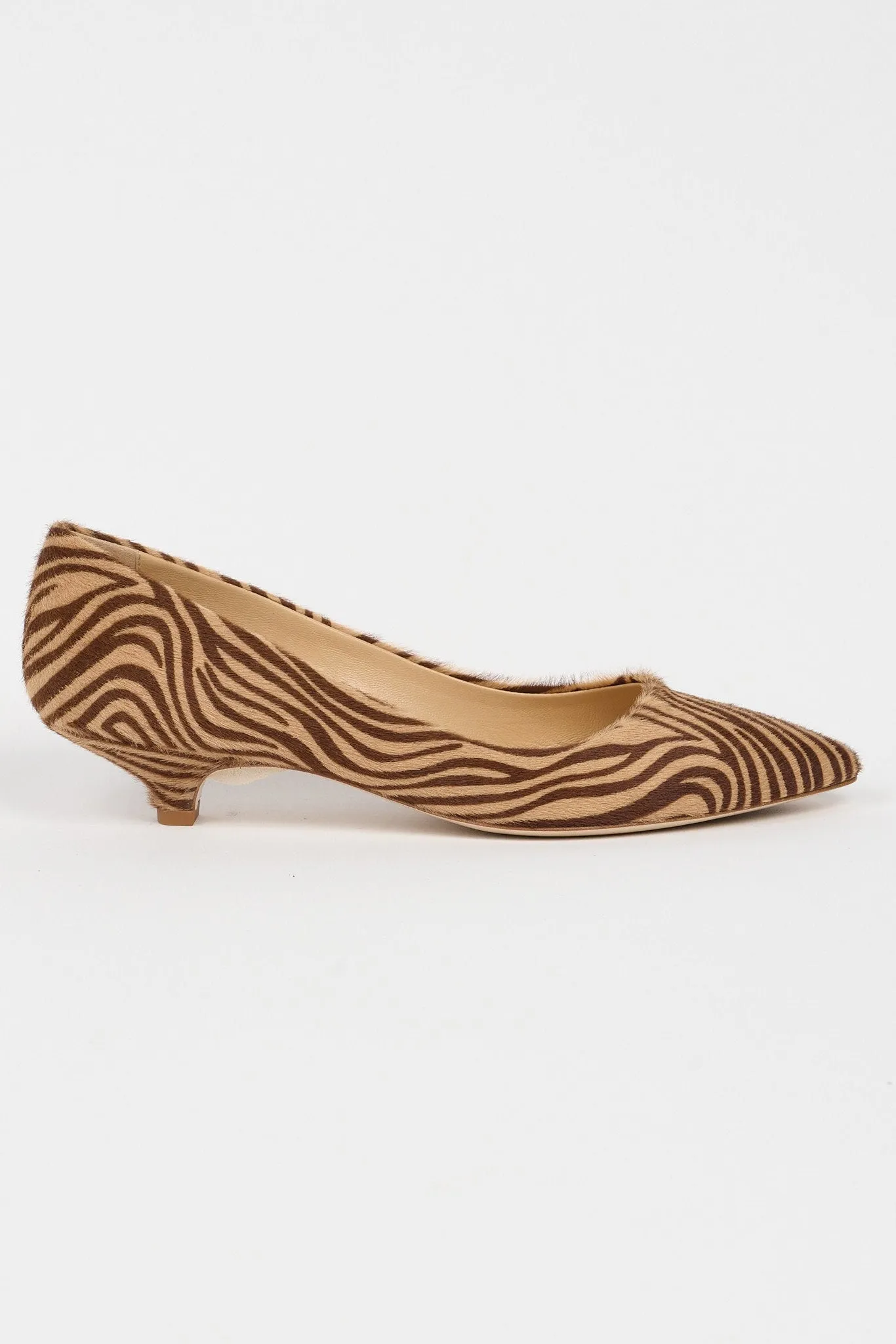 The Kitty Point Heel in Tan Zebra sold by Jamie Haller product image thumbnail 3