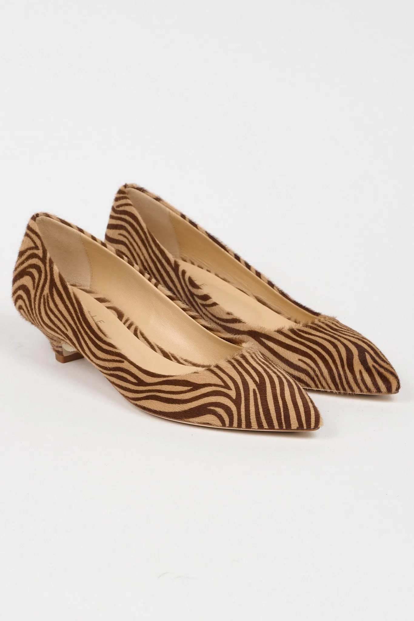 The Kitty Point Heel in Tan Zebra sold by Jamie Haller product image thumbnail 4