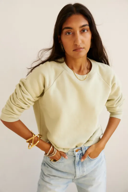 The Daily Sweatshirt in Pistachio made by Jamie Haller