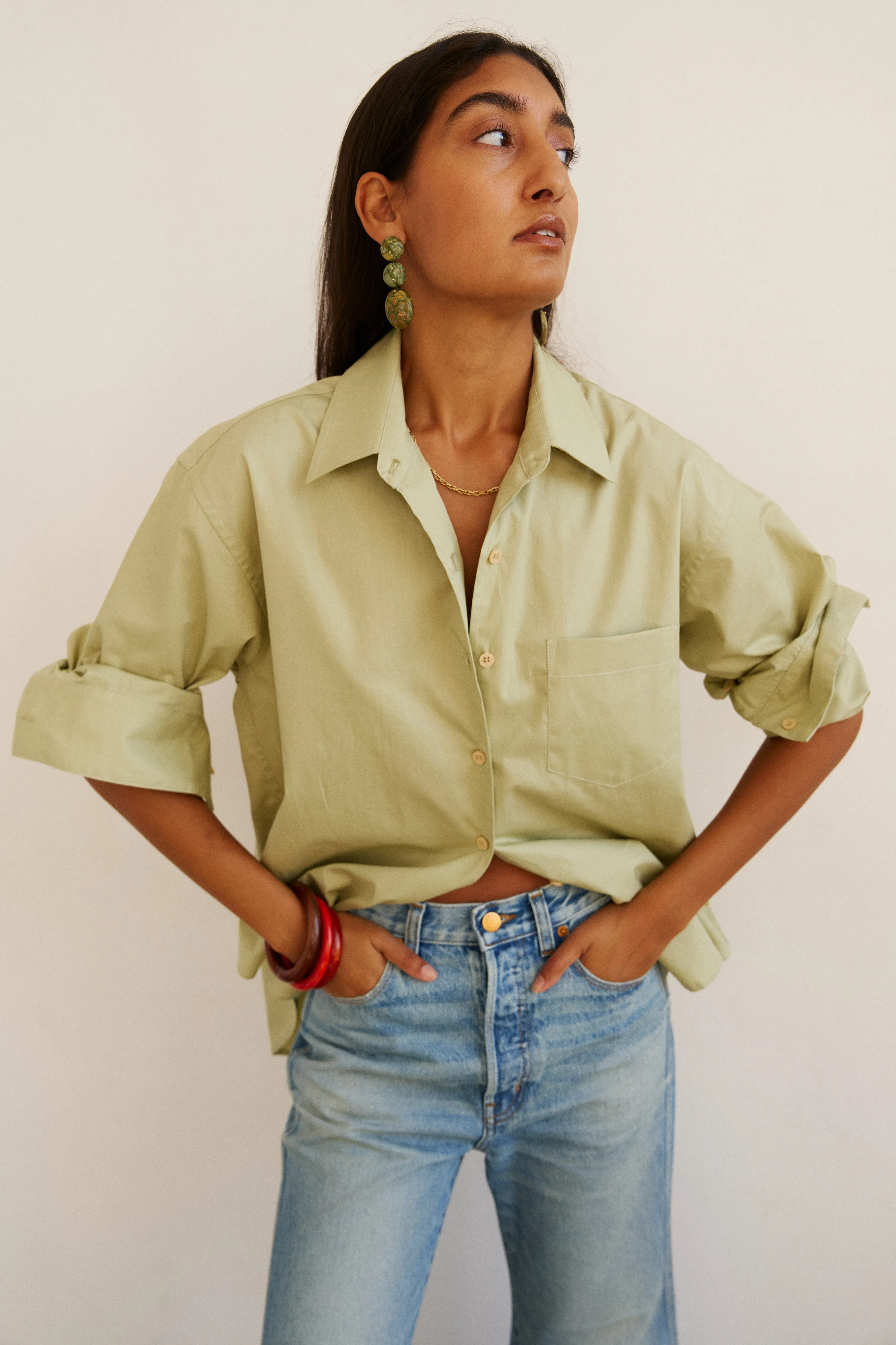 The Weekend Shirt in Pistachio sold by Jamie Haller product image thumbnail 4