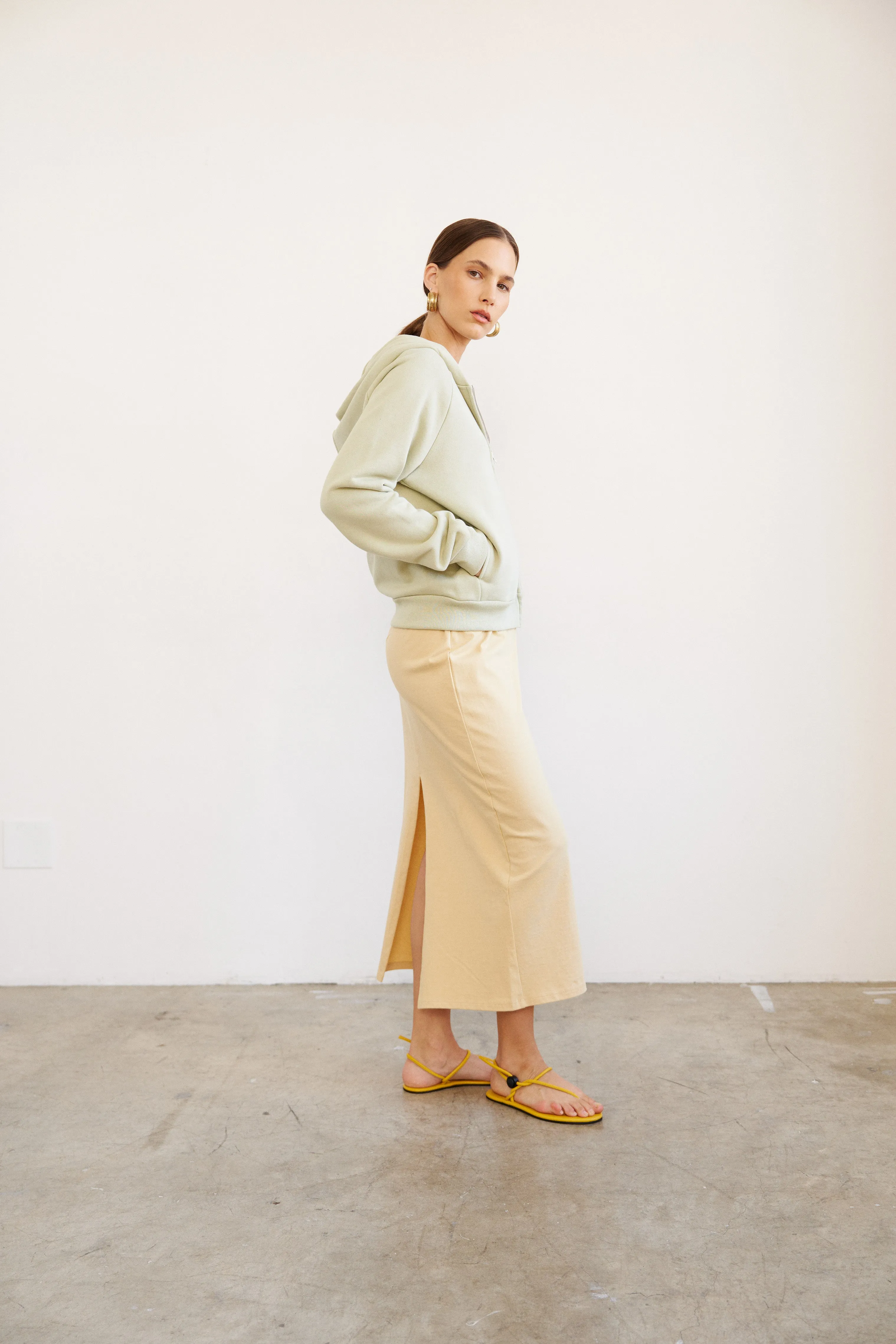 The Column Skirt in Butter sold by Jamie Haller product image thumbnail 3