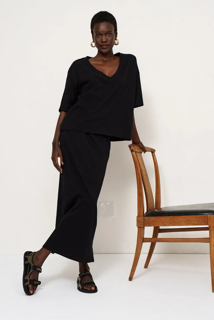 The V Tee in Black sold by Jamie Haller