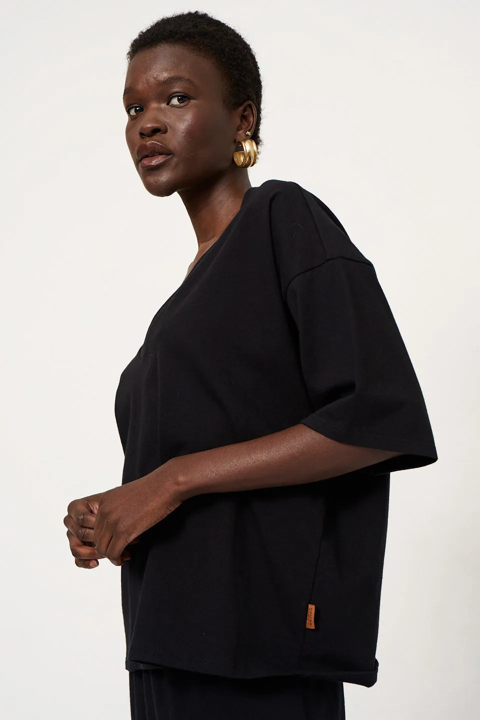 The V Tee in Black sold by Jamie Haller product image thumbnail 3