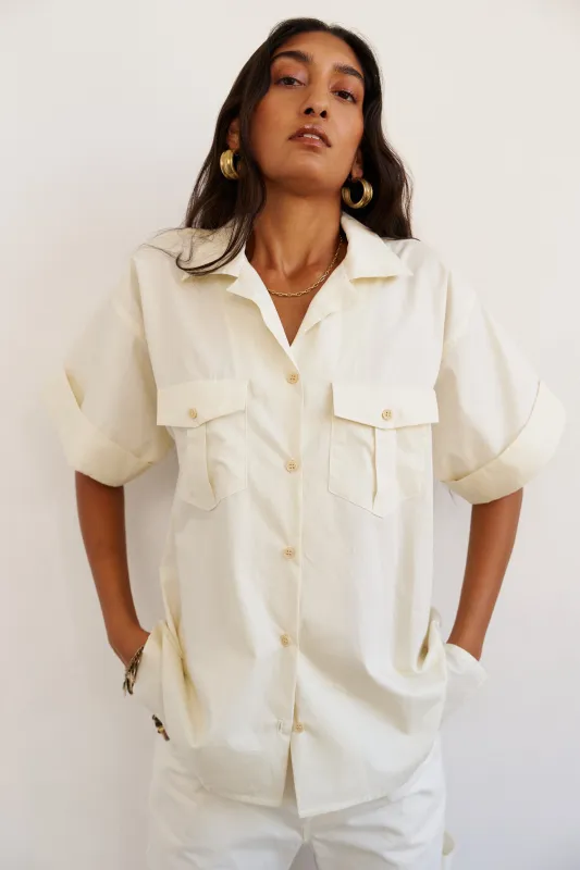 The Safari Shirt in Ecru made by Jamie Haller