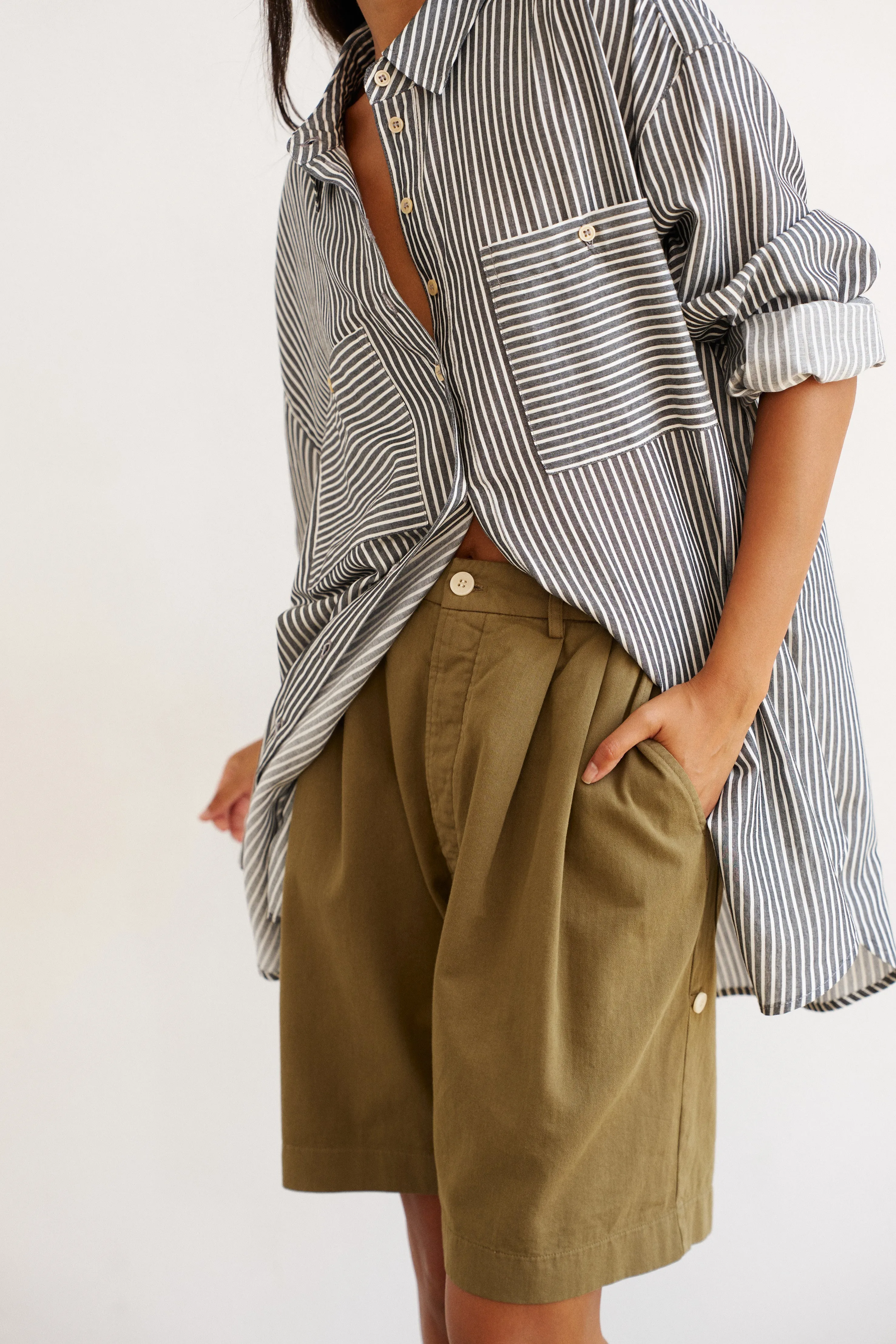 The Artist Shirt in Charcoal Stripe sold by Jamie Haller product image thumbnail 3