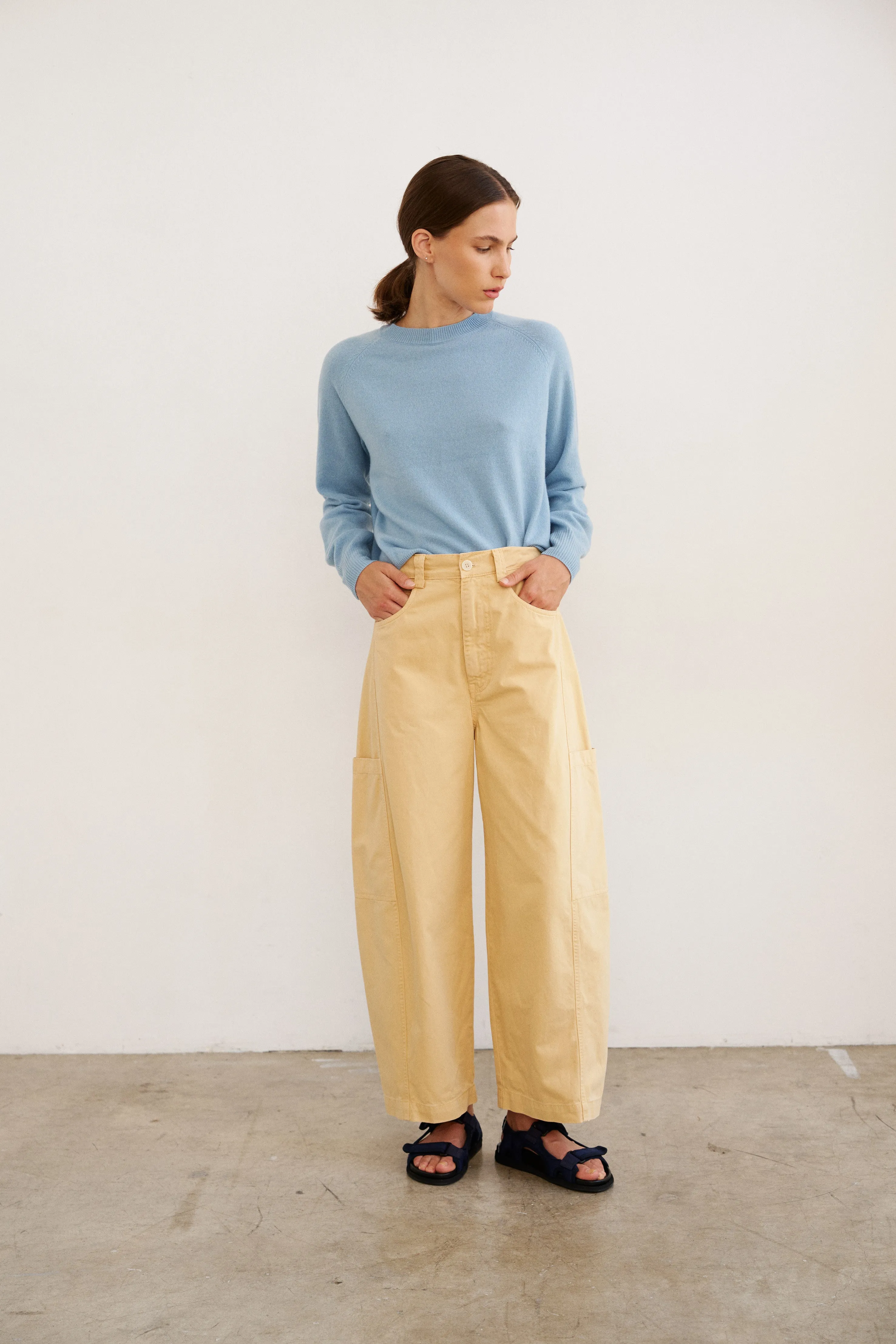 The Baggy Painter Crop in Butter sold by Jamie Haller product image thumbnail 2