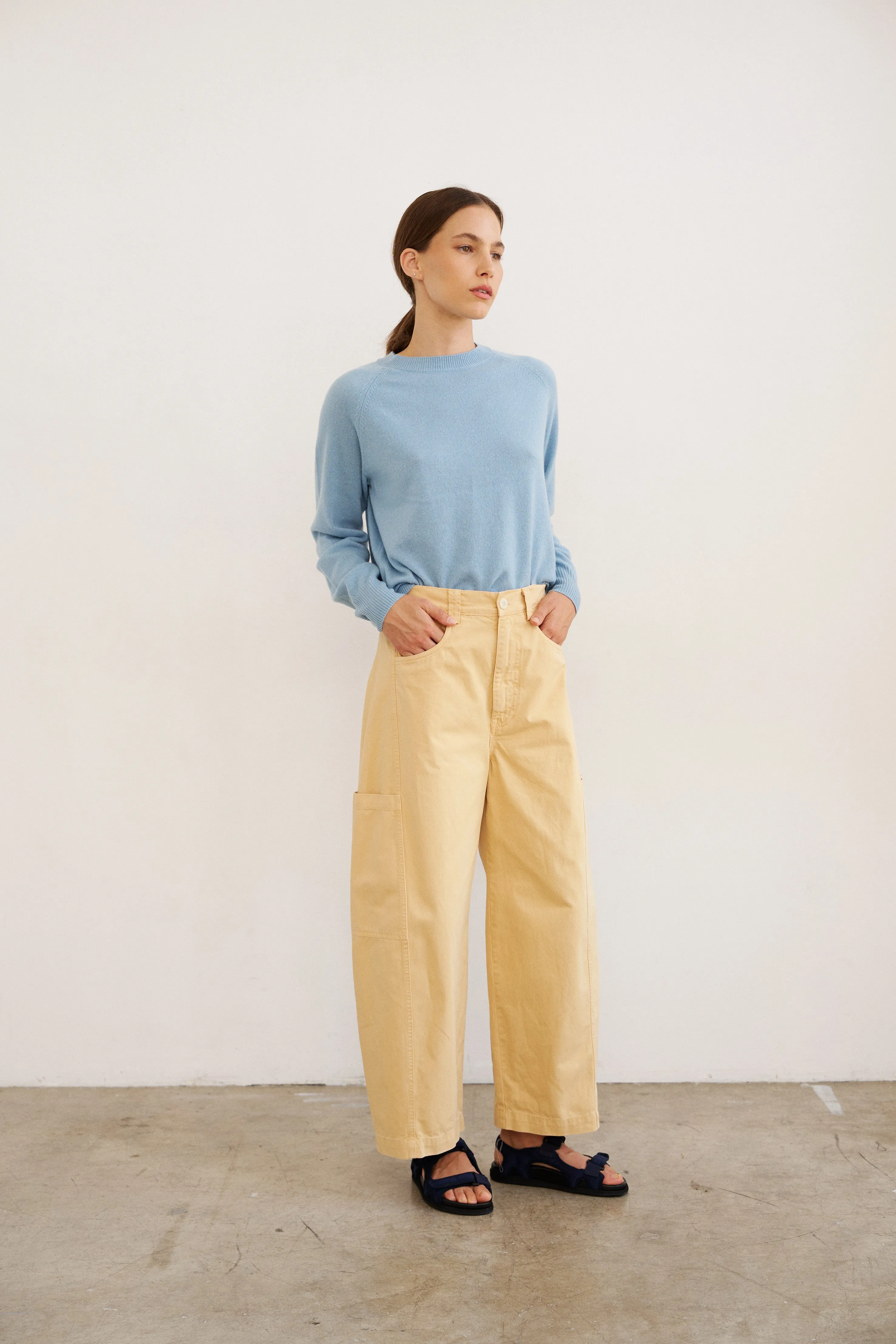 The Baggy Painter Crop in Butter sold by Jamie Haller product image thumbnail 5