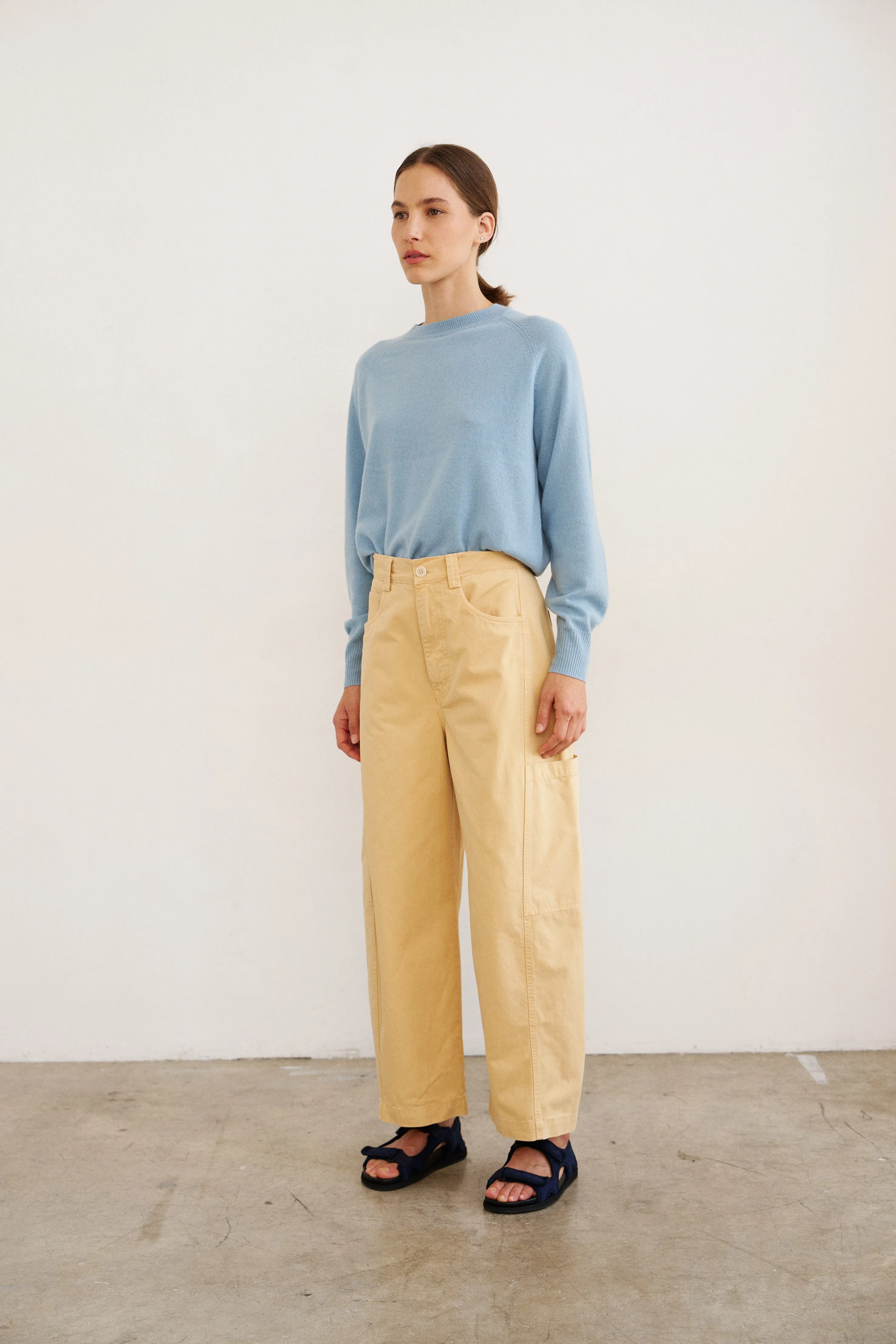 The Baggy Painter Crop in Butter sold by Jamie Haller product image thumbnail 3