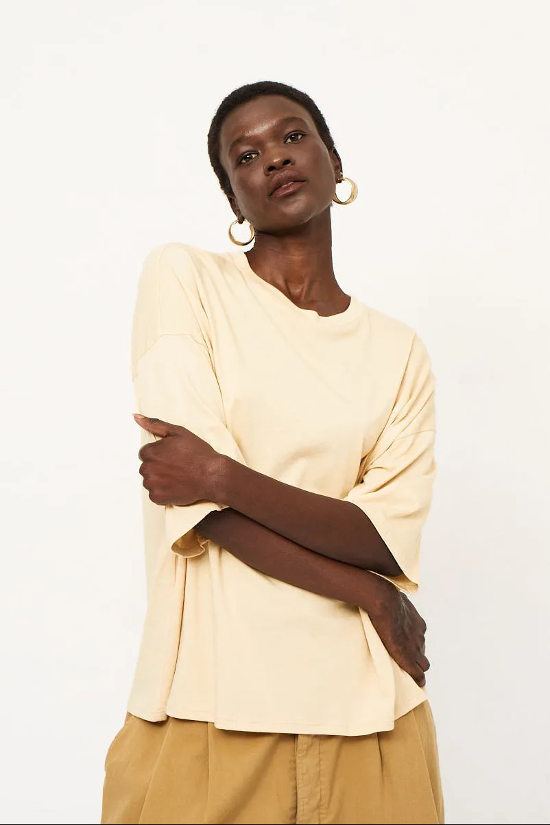 The Draped Tee in Butter sold by Jamie Haller product image thumbnail 3