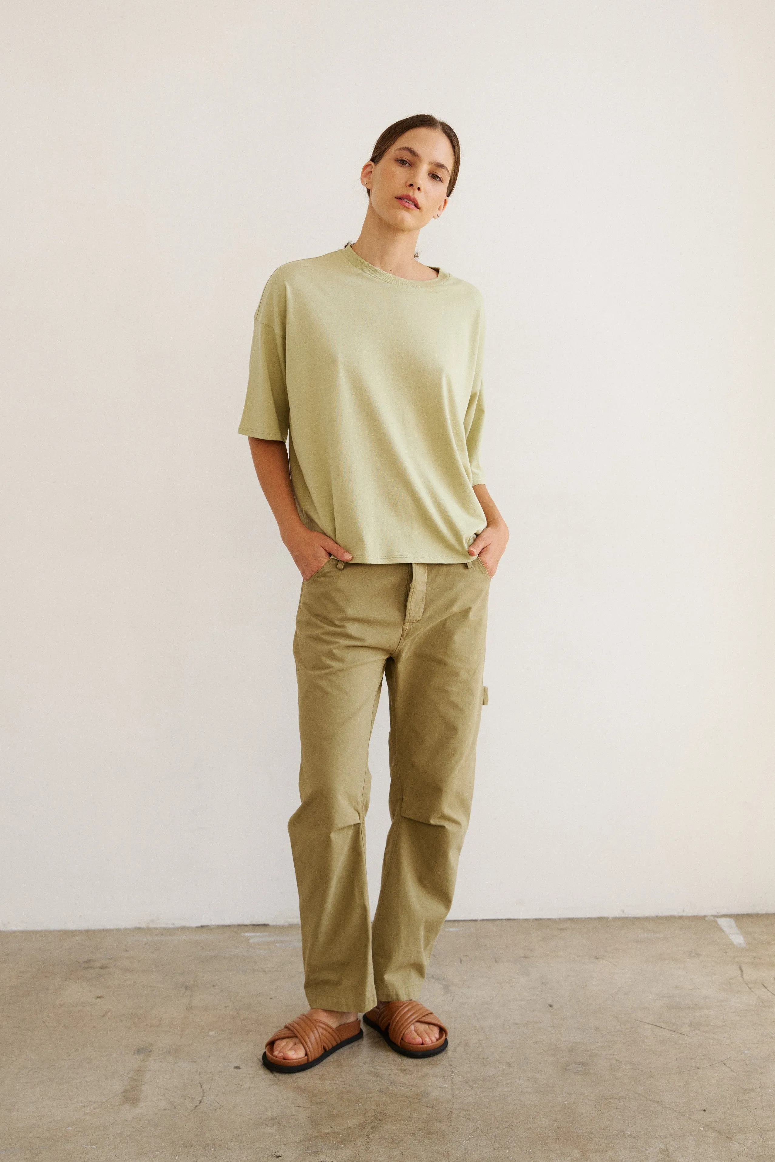 The Draped Tee in Pistachio sold by Jamie Haller product image thumbnail 4