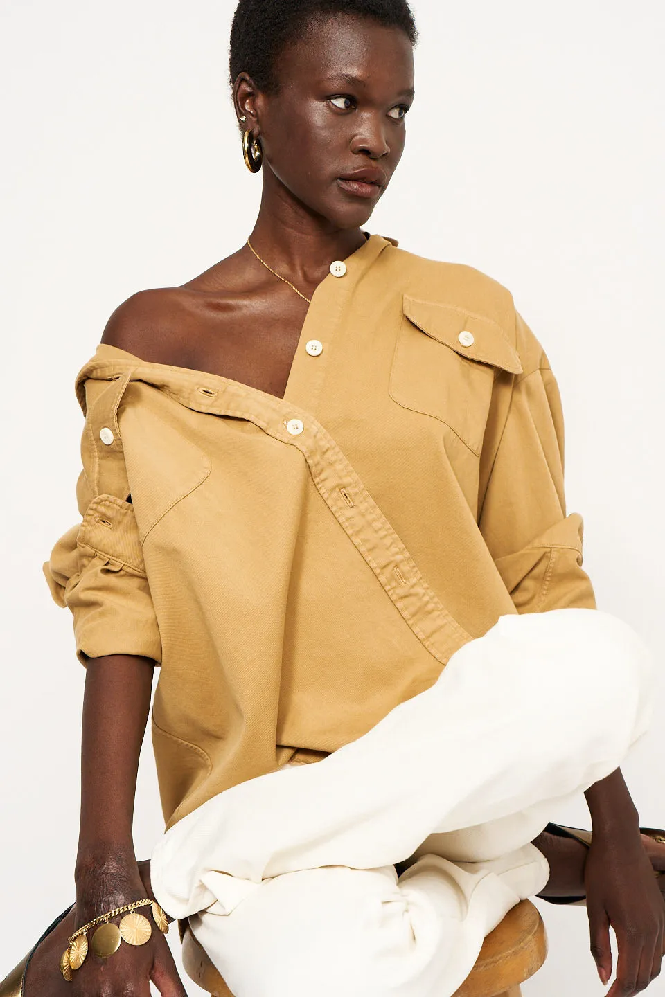 The Big Shirt in Tan sold by Jamie Haller