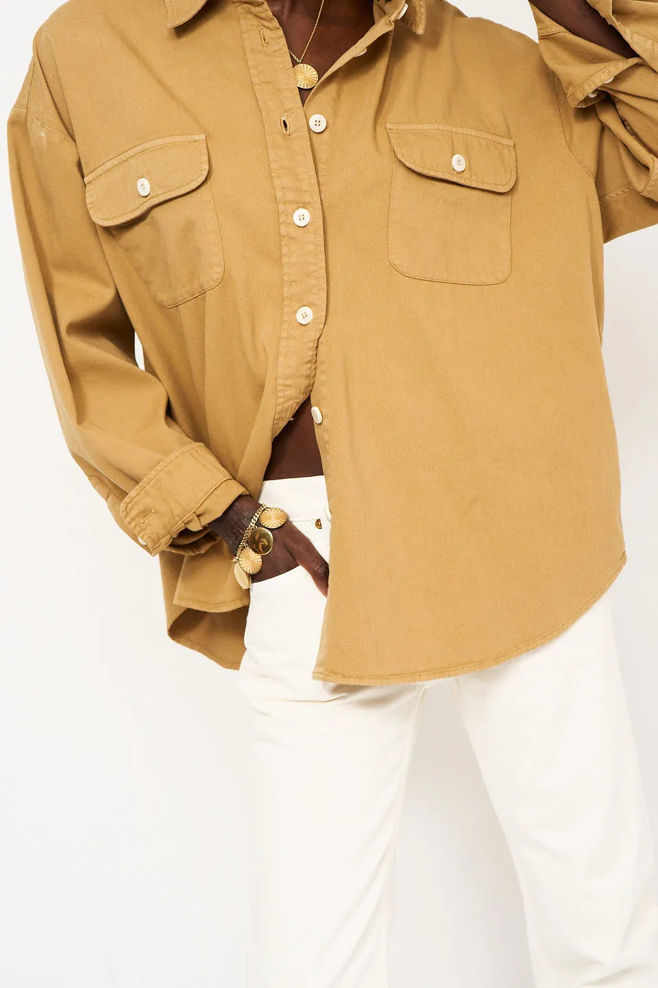 The Big Shirt in Tan sold by Jamie Haller product image thumbnail 3