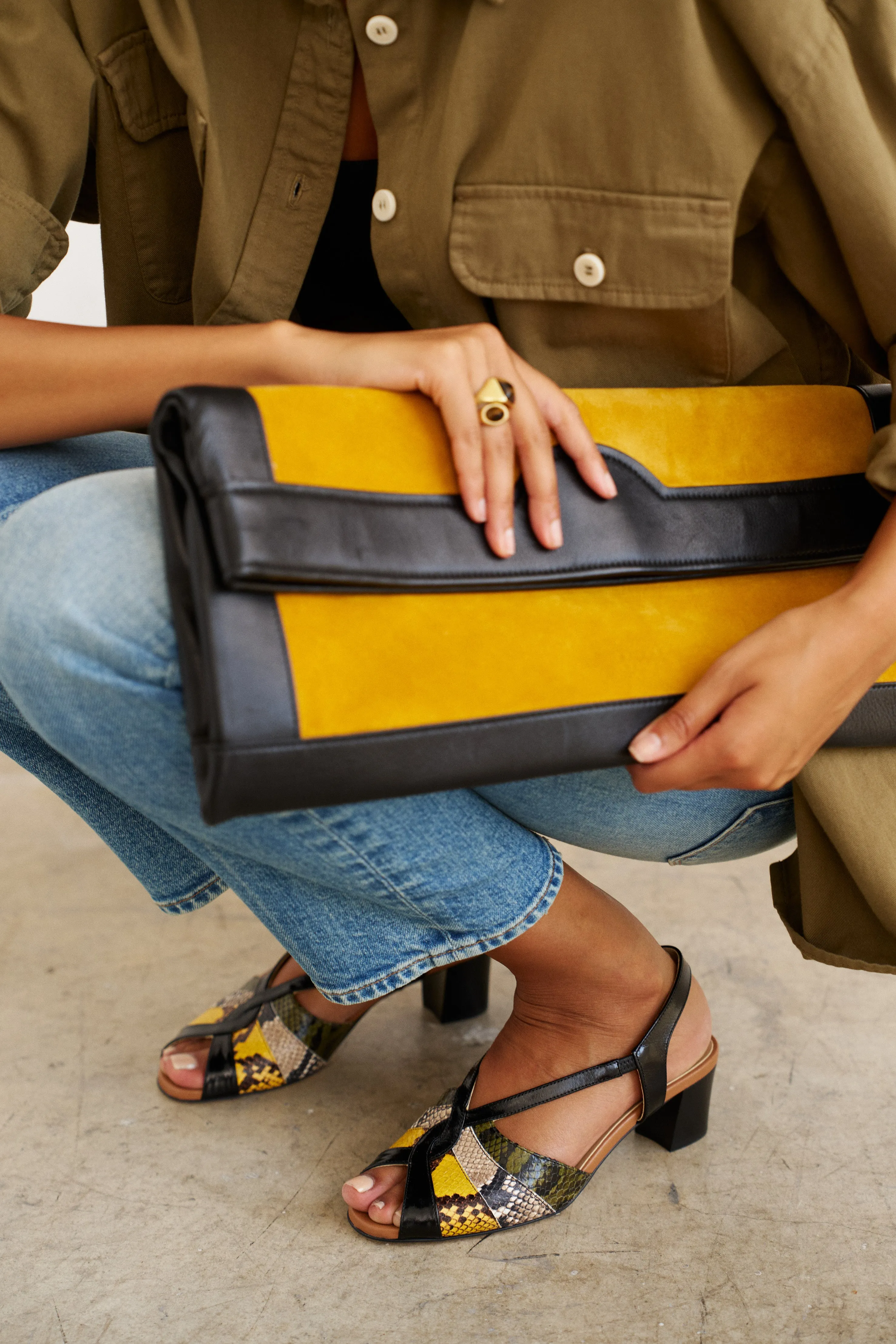 The Archive Heel in Citrus Snake sold by Jamie Haller product image thumbnail 2