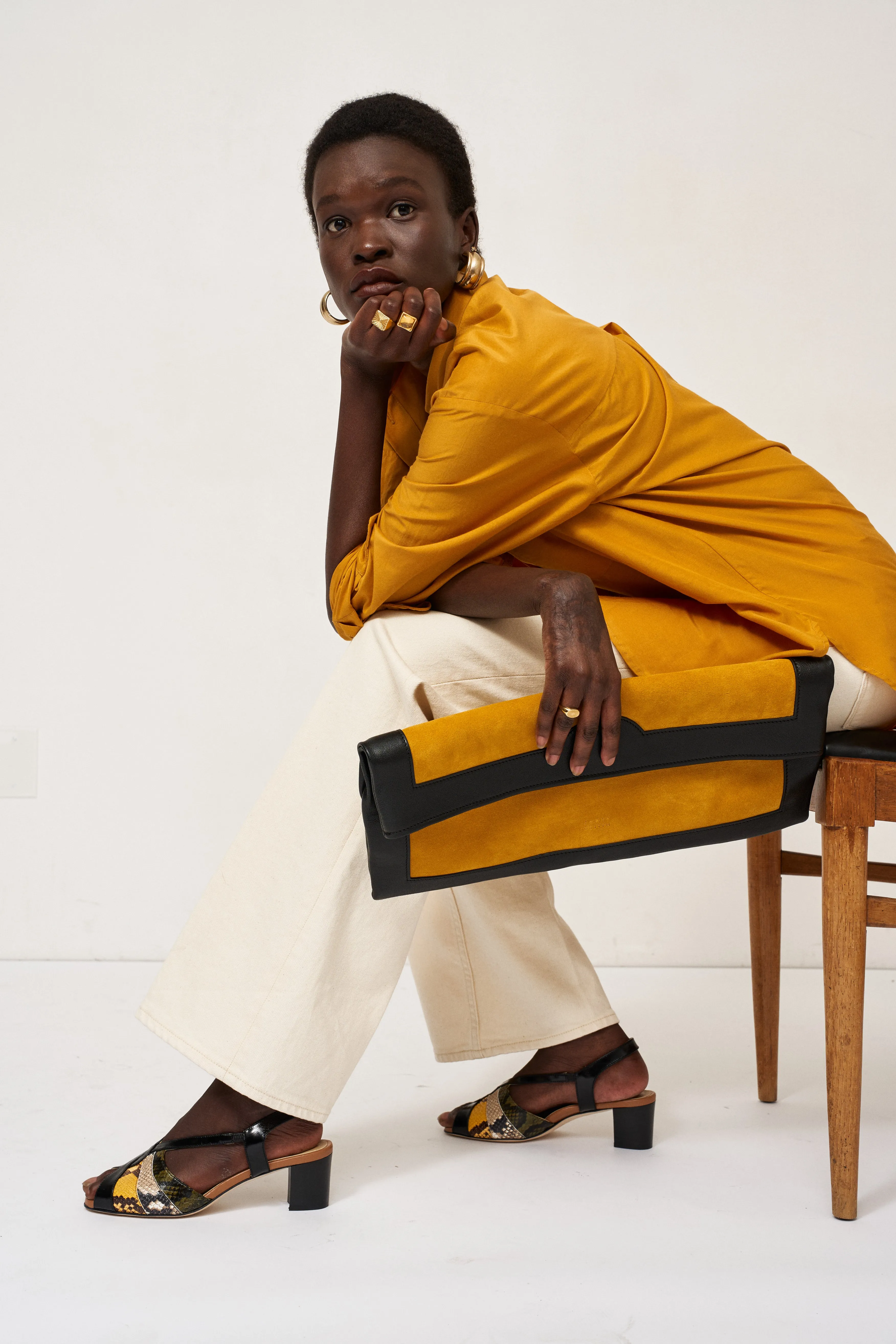 The Archive Heel in Citrus Snake sold by Jamie Haller product image thumbnail 4